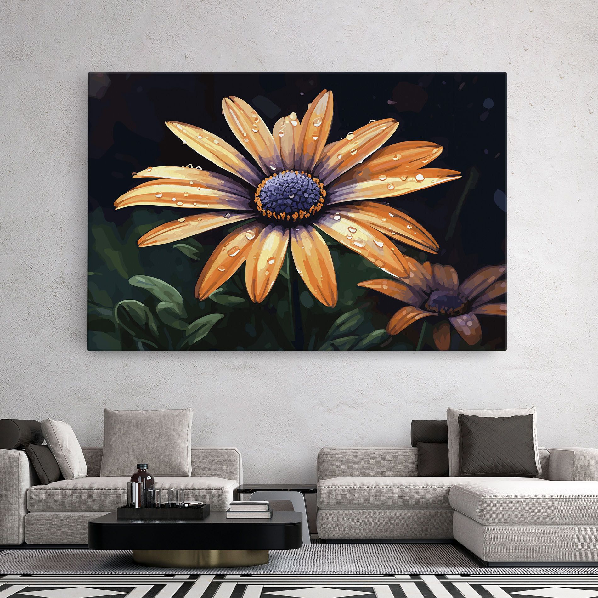 Orange Pretty Daisy mockup 2