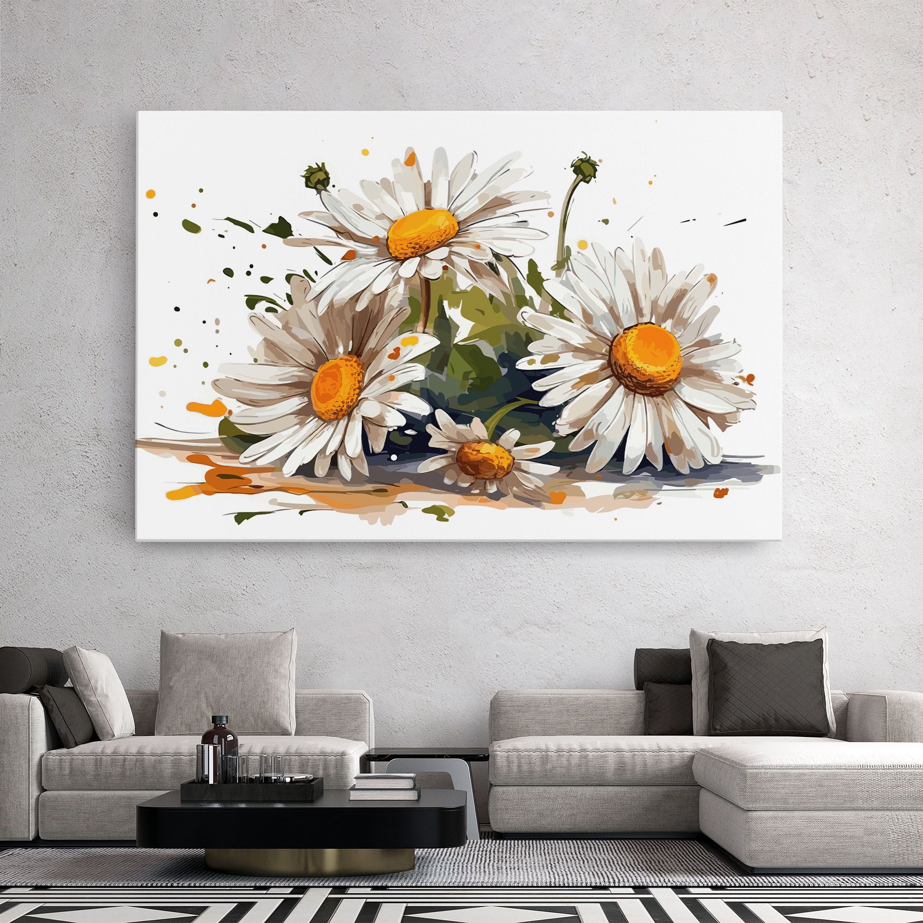 White Beautiful Daisy mockup 2