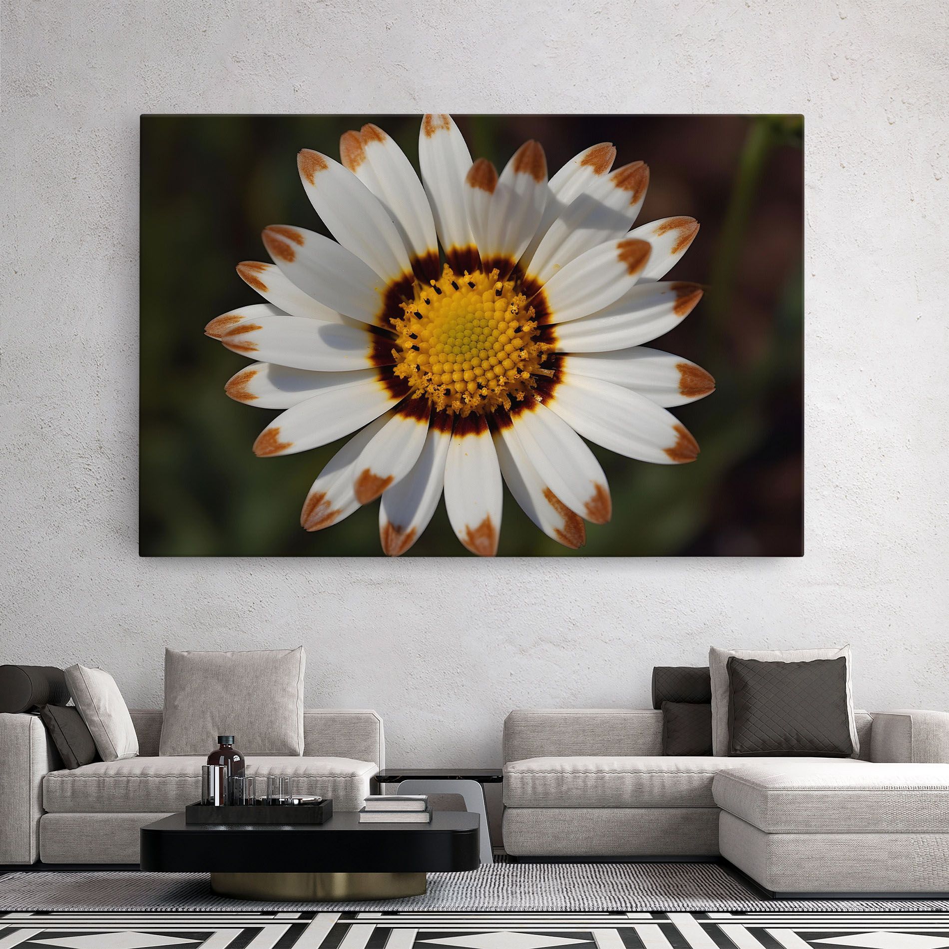 White Brown Daisy mockup 2