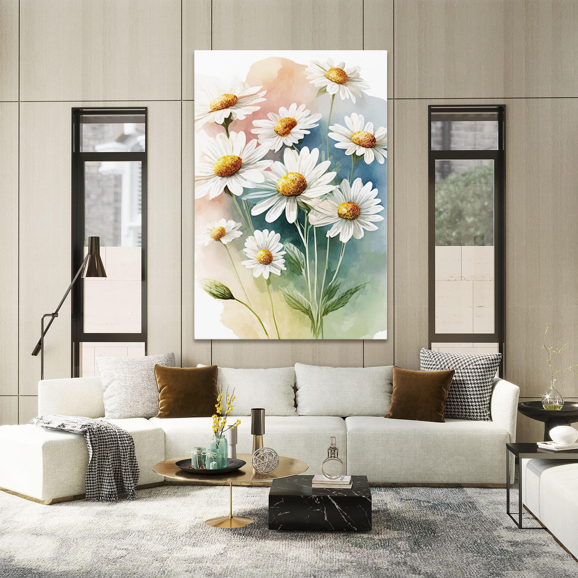 Tablou Canvas White Daisy Art mockup 2