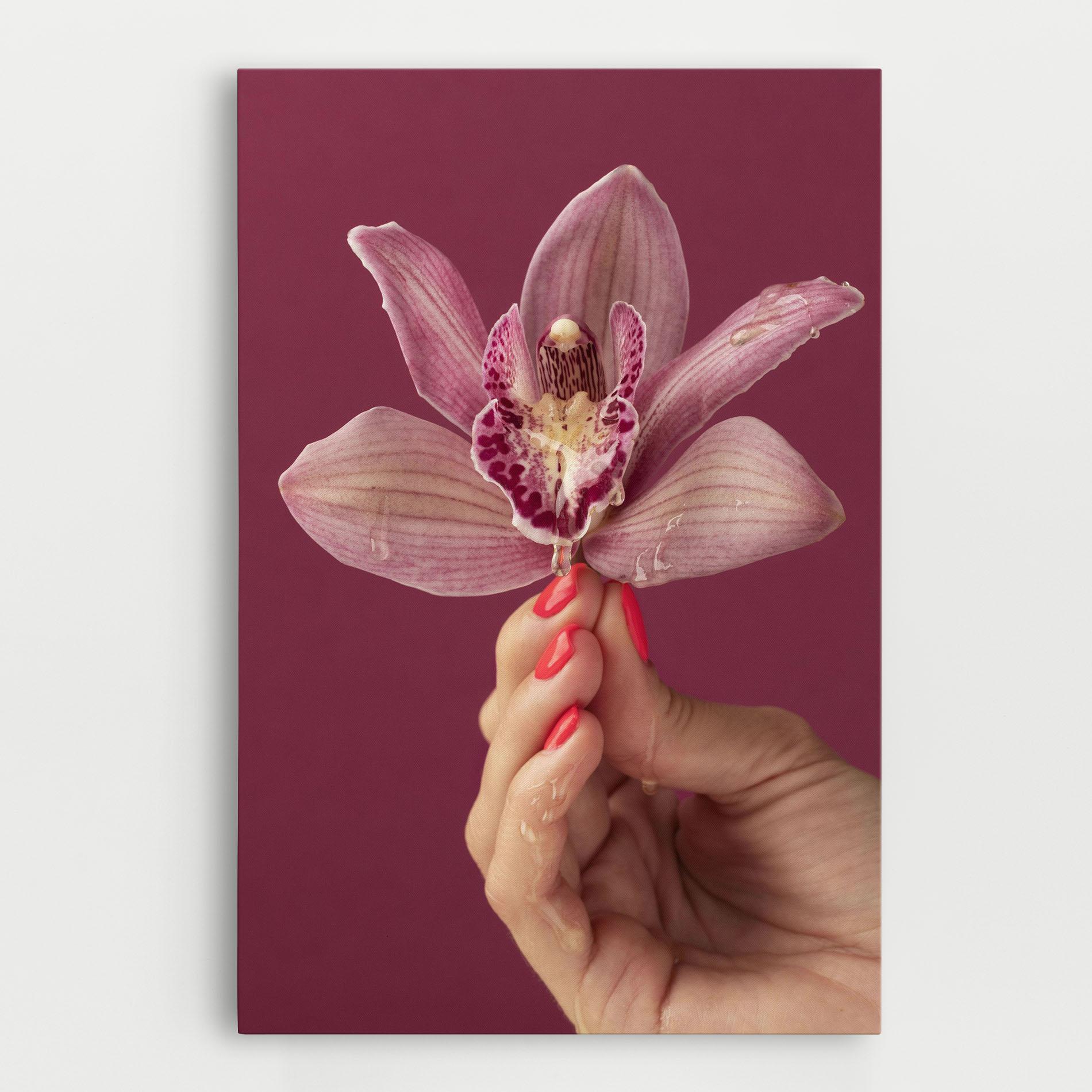 Tablou Canvas Orchid Holding mockup 0