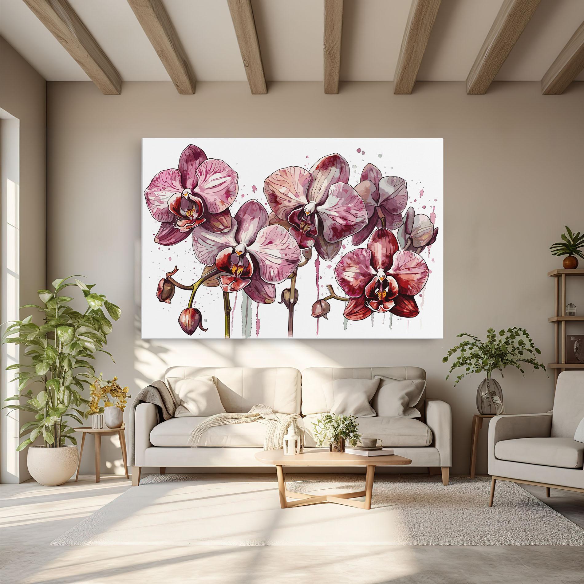 Tablou Canvas Orchid Art mockup 6