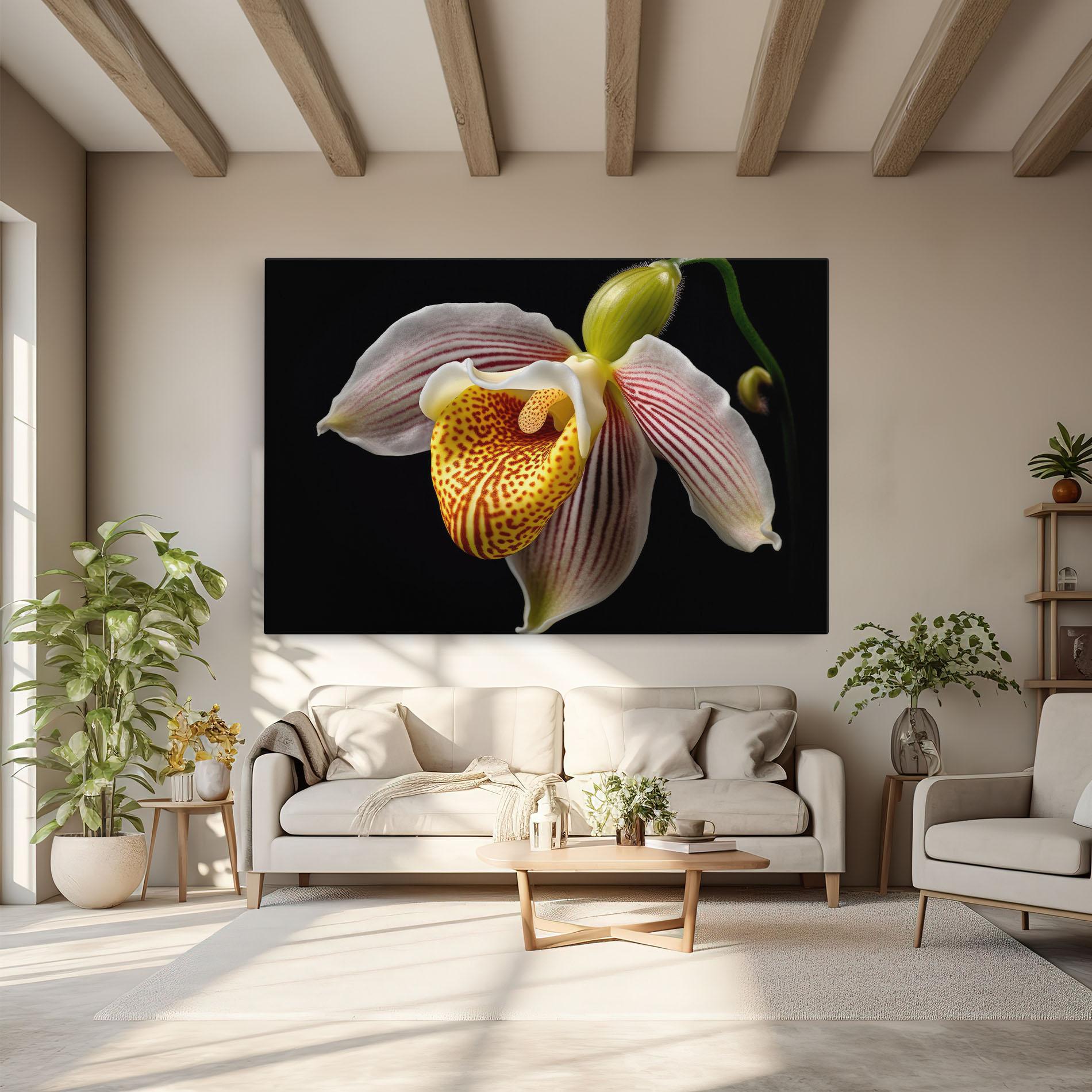 Tablou Canvas Orchid On Black mockup 6