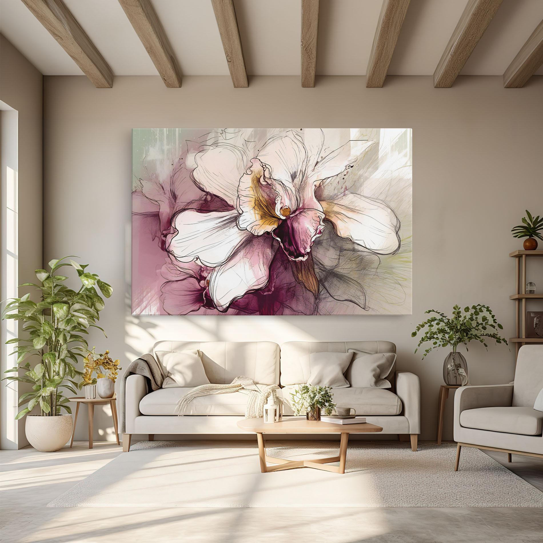 Tablou Canvas Painted Purple Orchid mockup 6