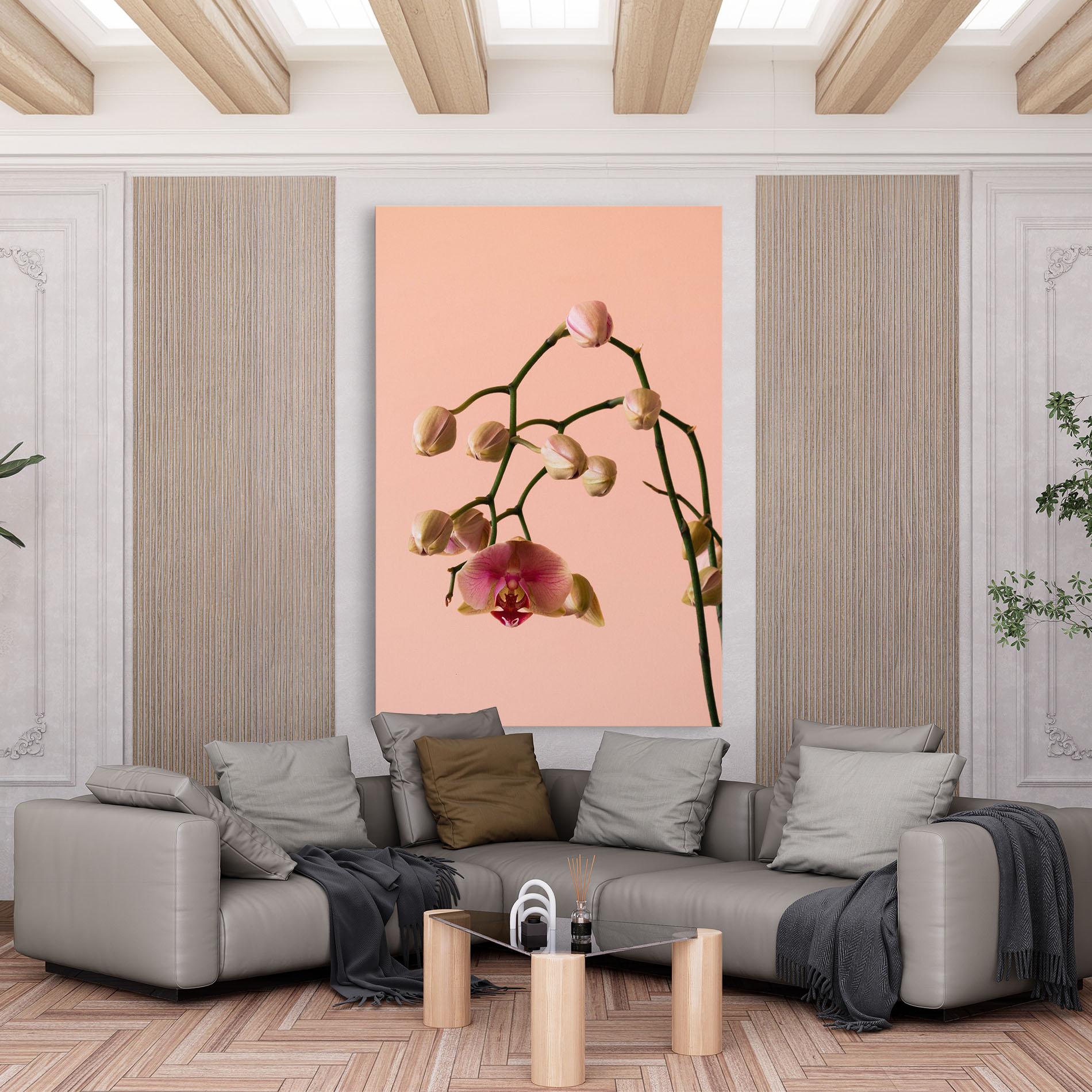 Tablou Canvas Orchids On Pink mockup 6