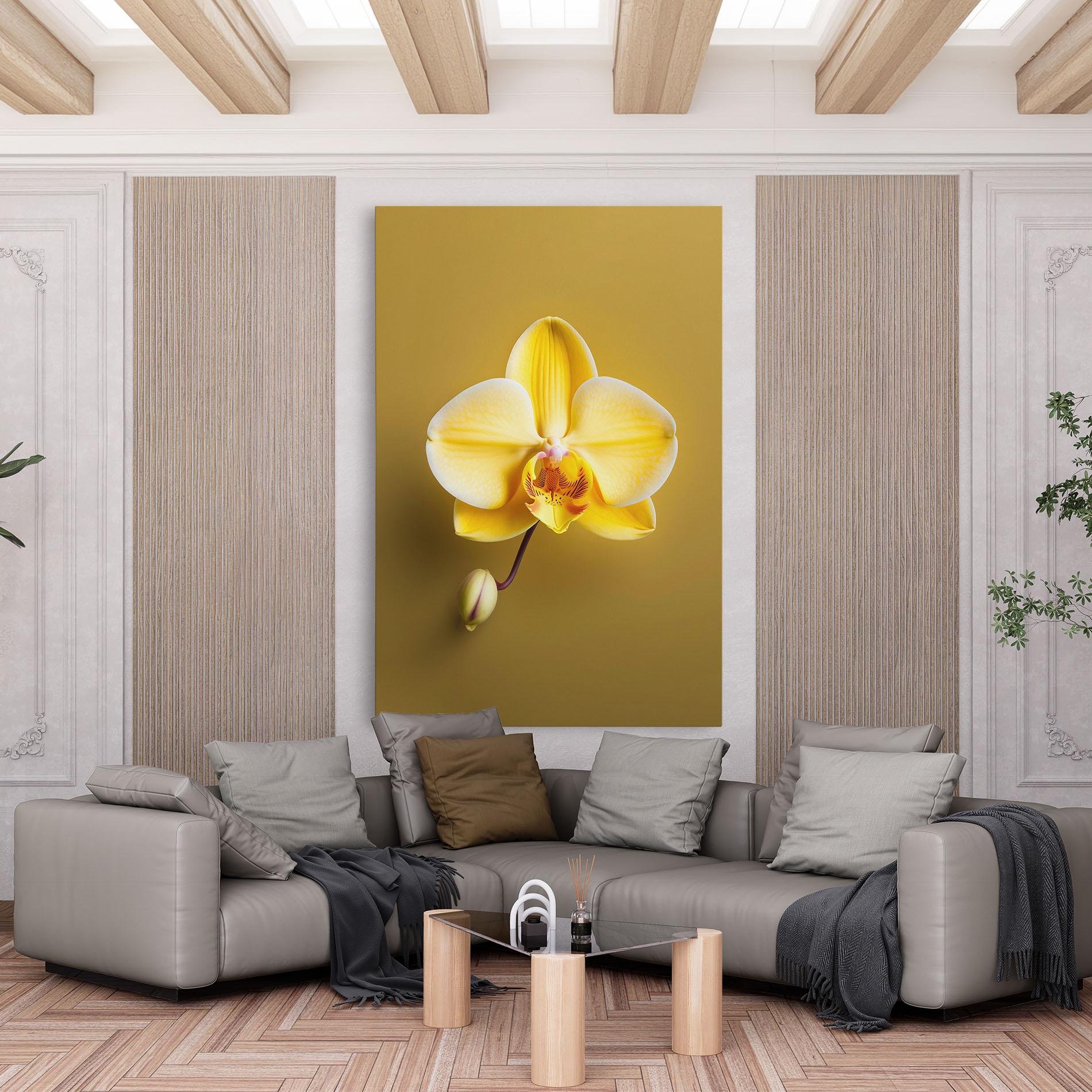 Tablou Canvas Pastel Yellow Orchid mockup 6