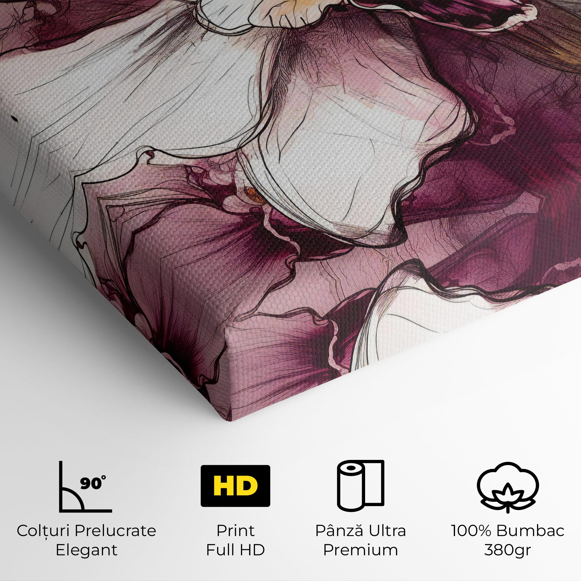 Tablou Canvas Painted Purple Orchid mockup 4