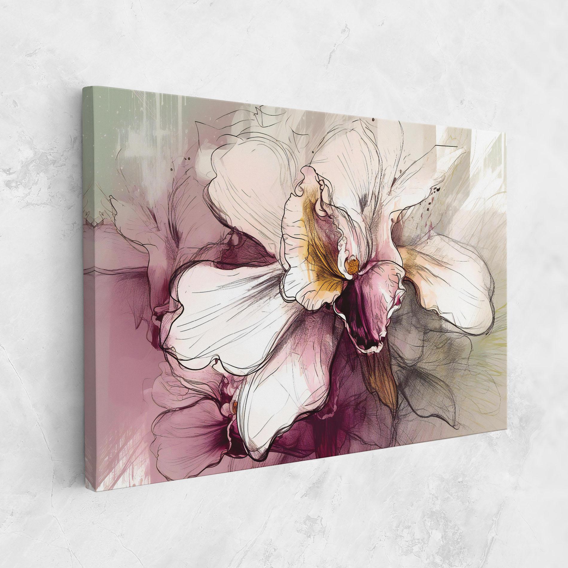 Tablou Canvas Painted Purple Orchid mockup 1