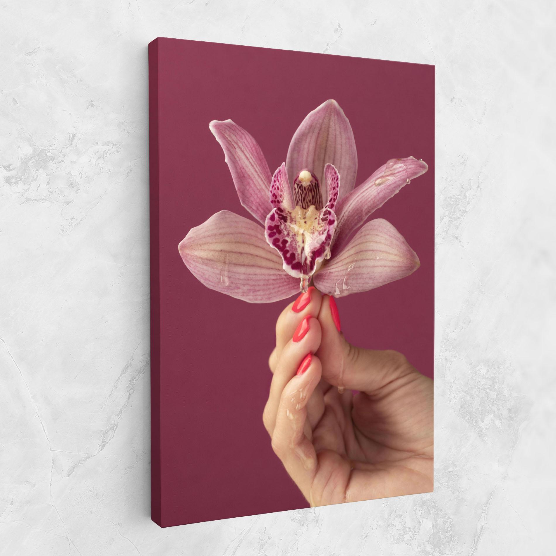 Tablou Canvas Orchid Holding mockup 1