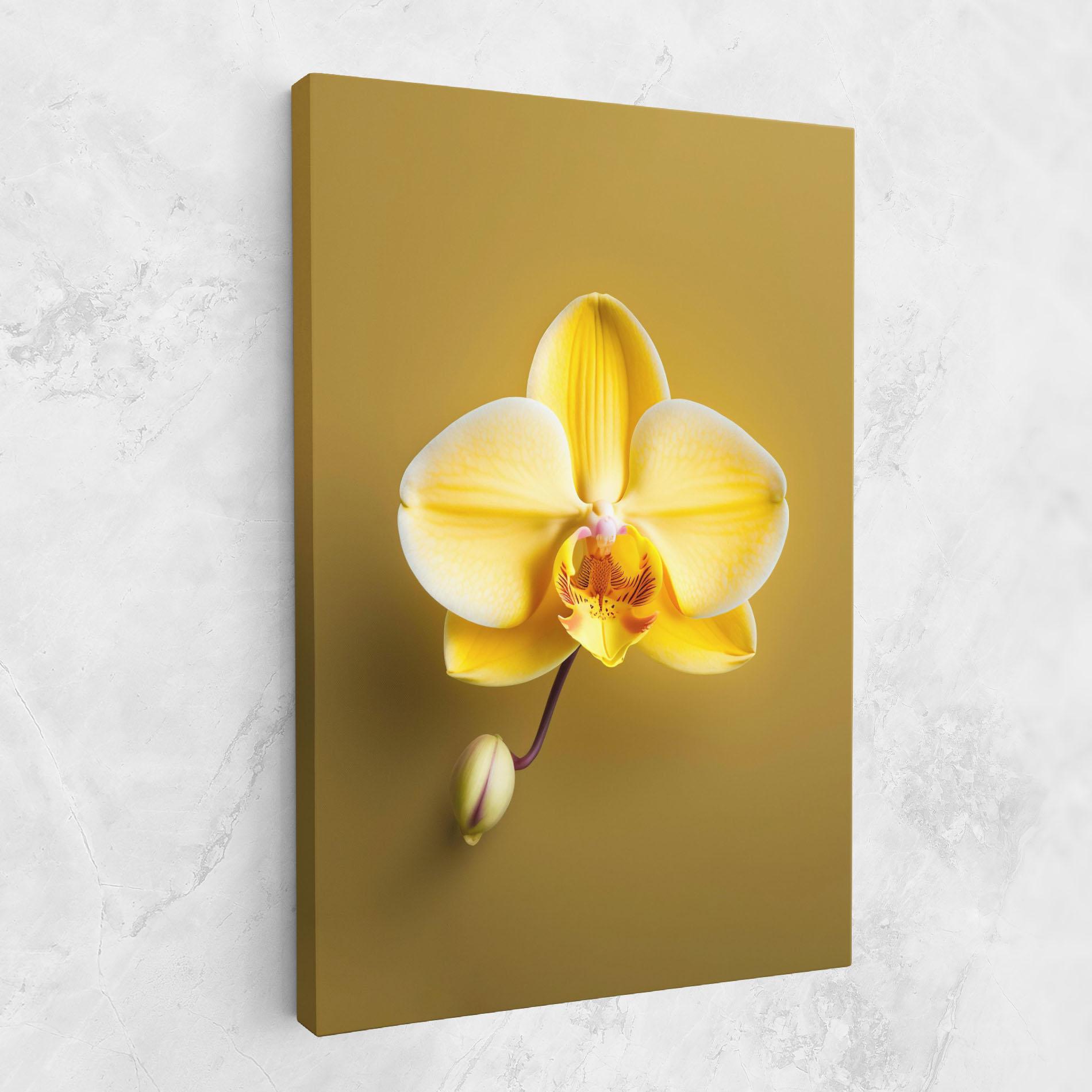 Tablou Canvas Pastel Yellow Orchid mockup 1