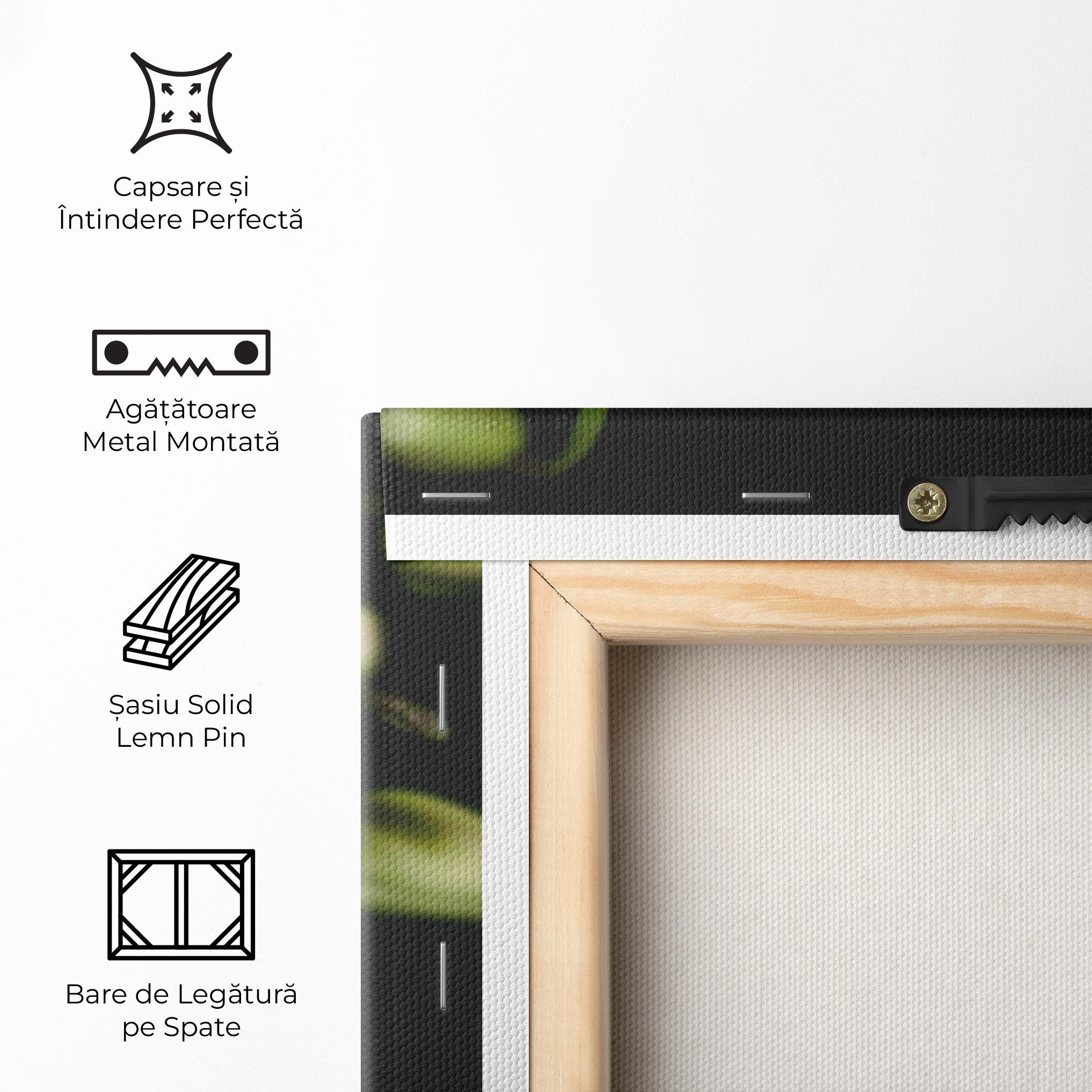 Tablou Canvas Orchids On Black mockup 5