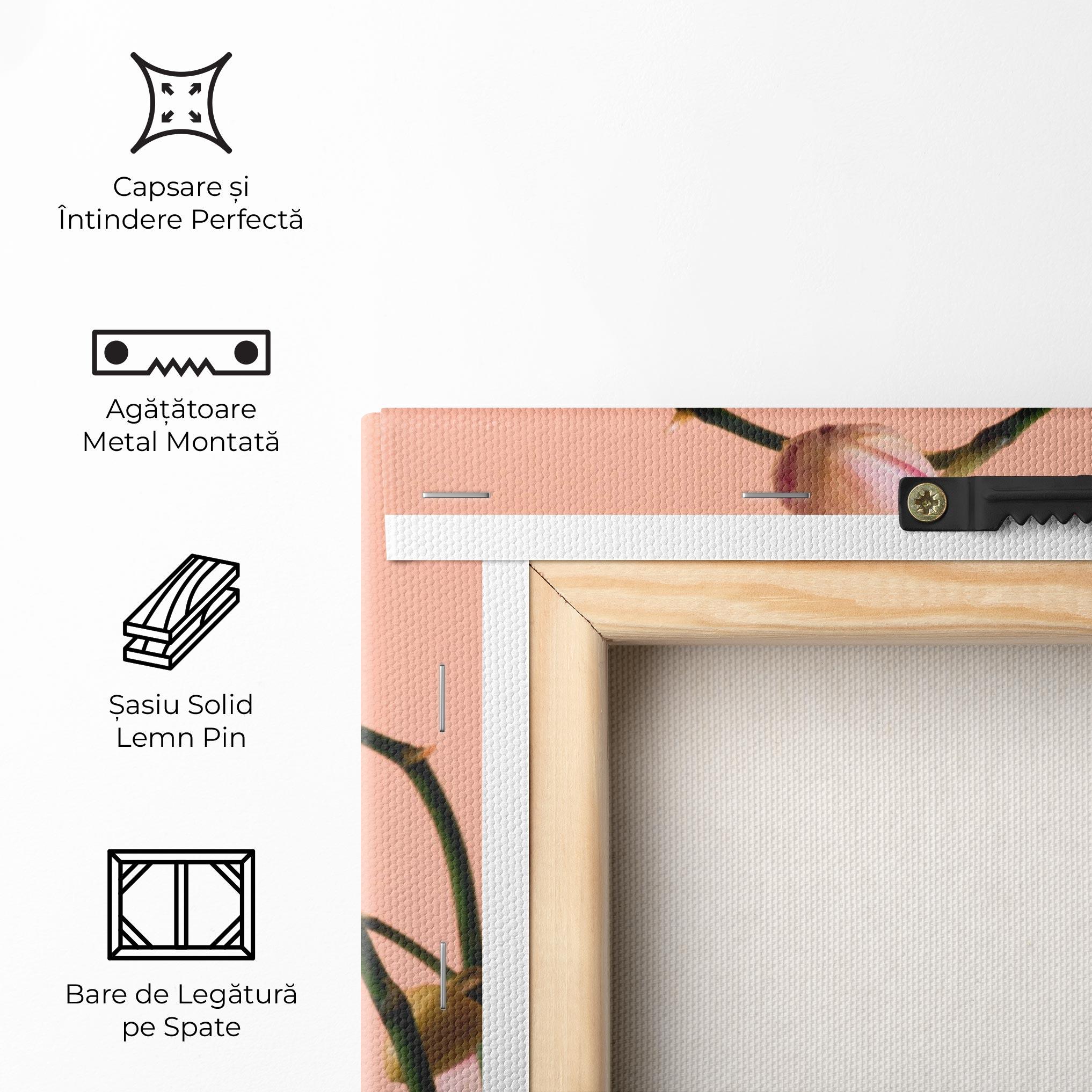 Tablou Canvas Orchids On Pink mockup 5