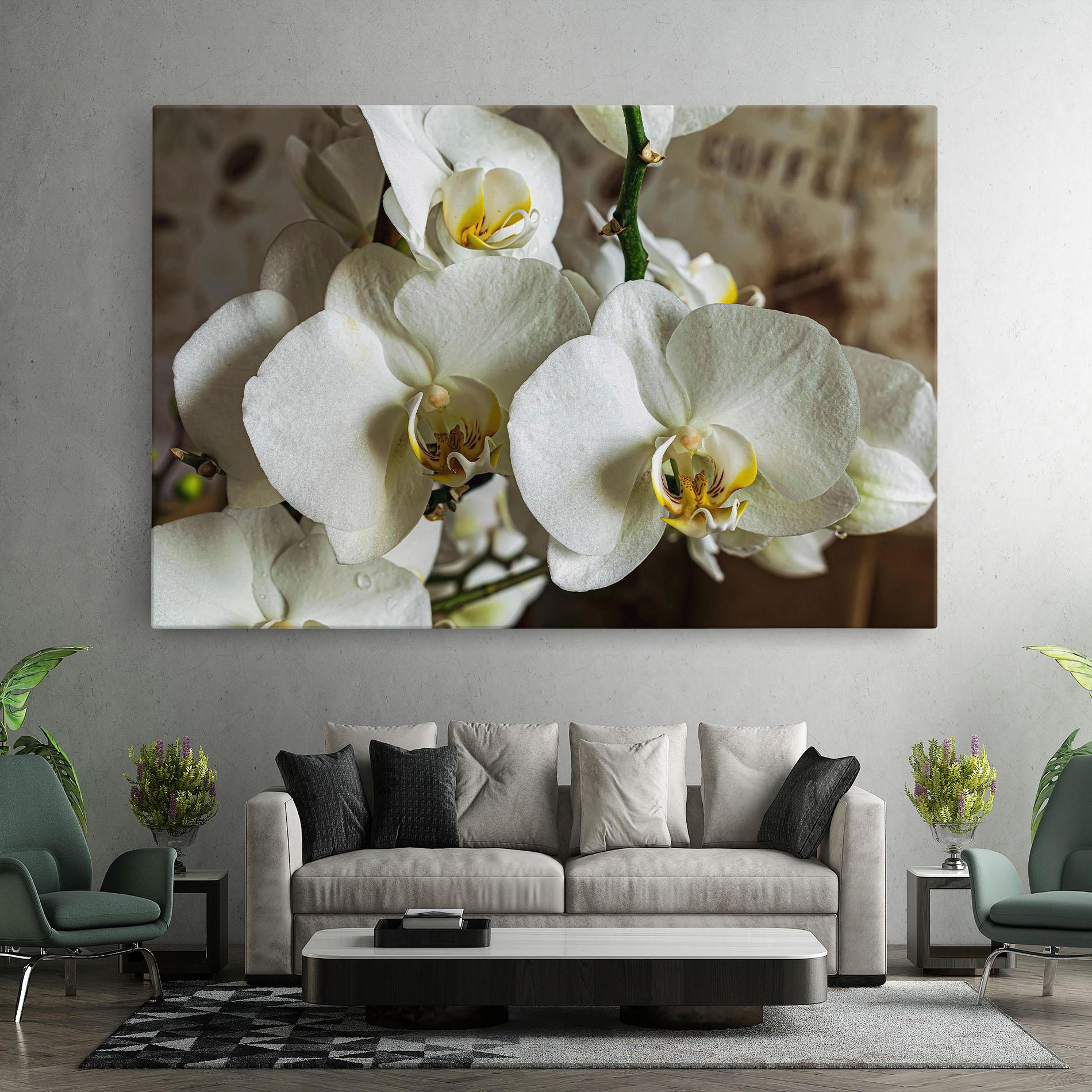 Tablou Canvas Beautiful White Orchids mockup 7
