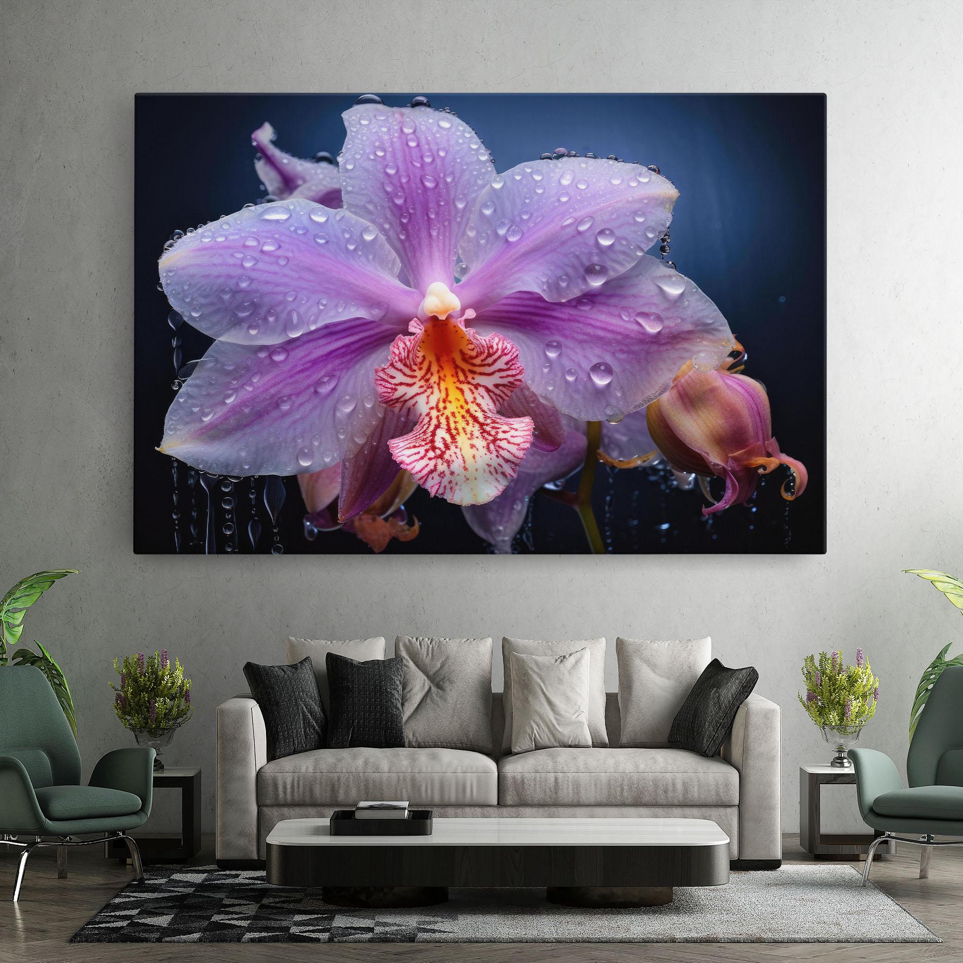 Tablou Canvas Orchid In Rain mockup 7