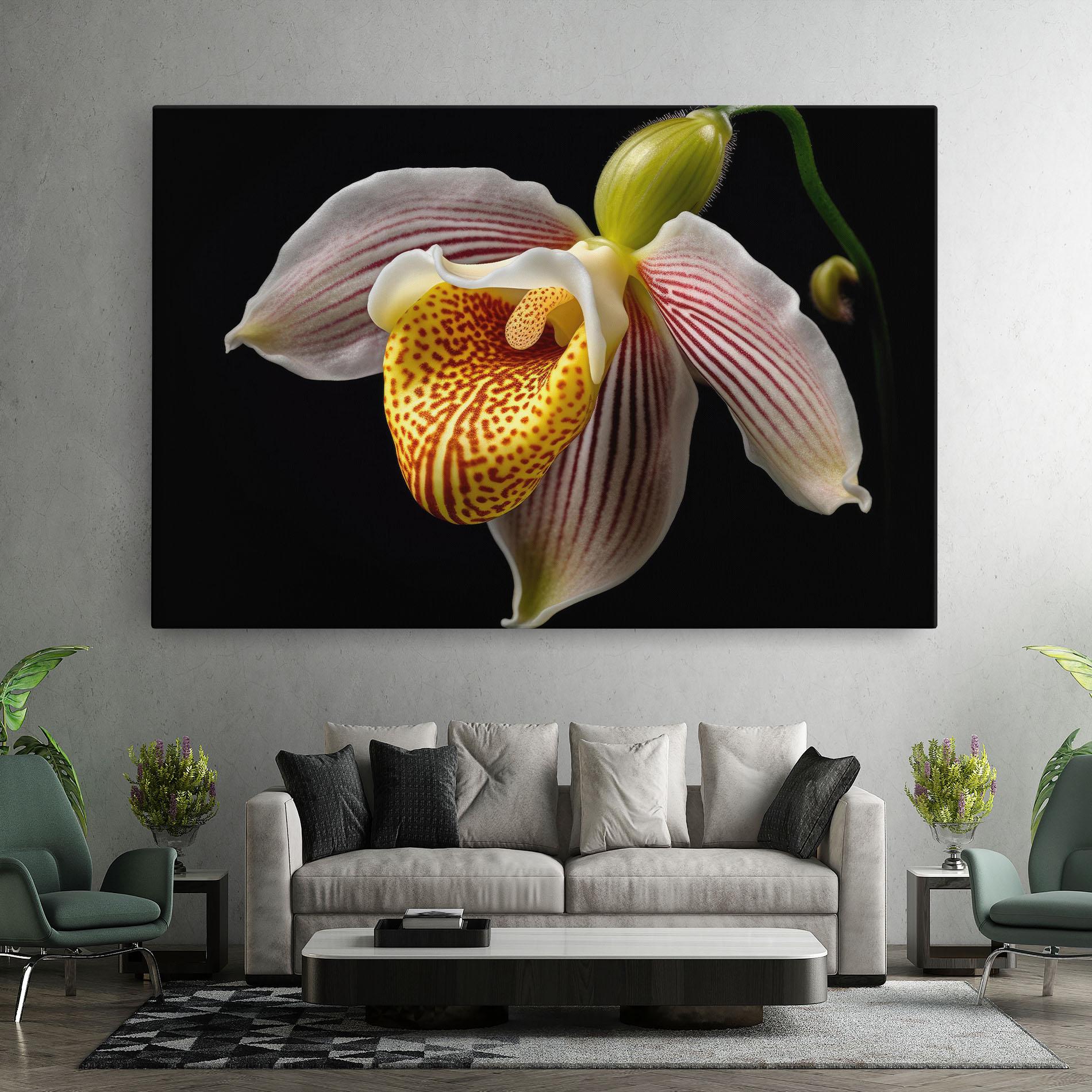 Tablou Canvas Orchid On Black mockup 7