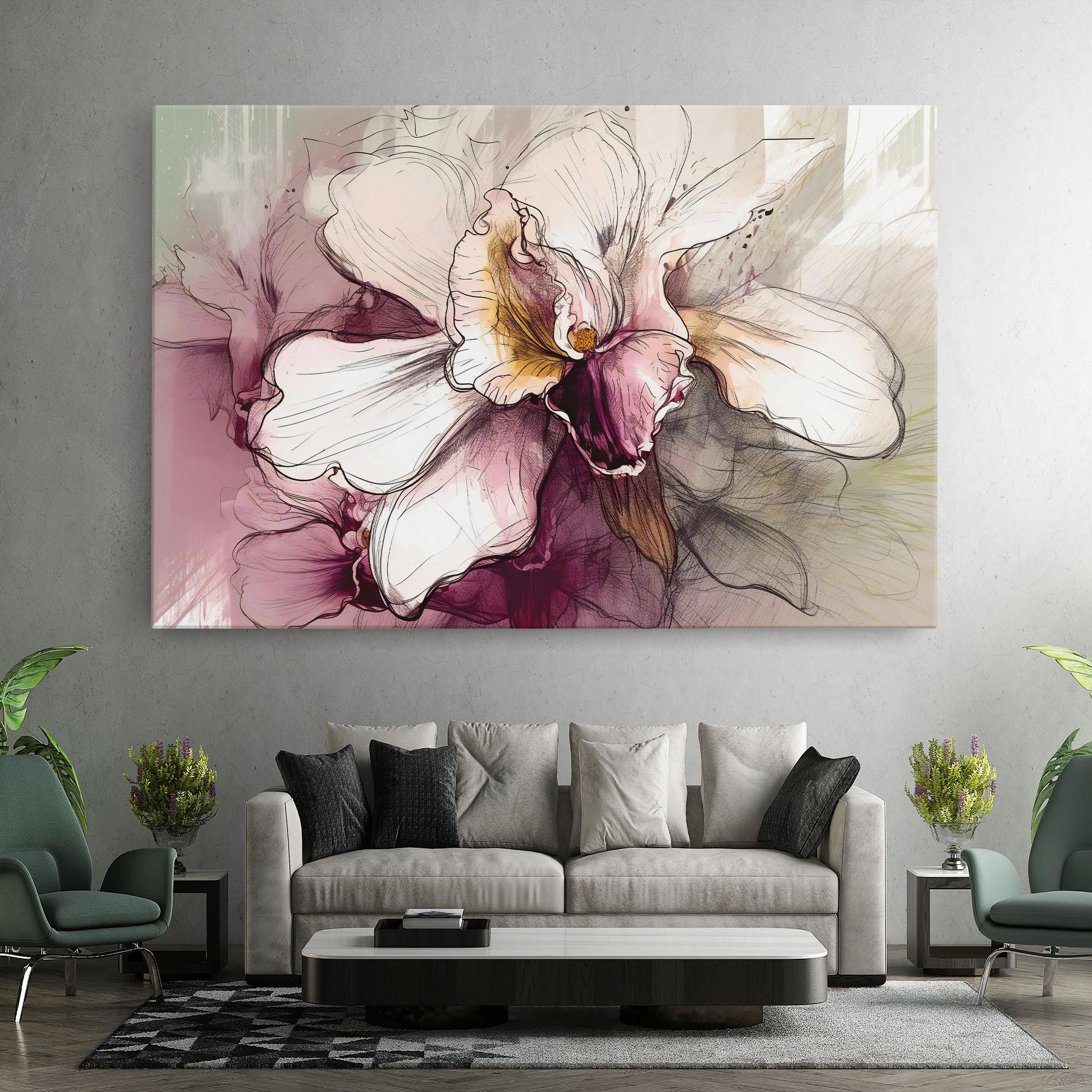 Tablou Canvas Painted Purple Orchid mockup 7