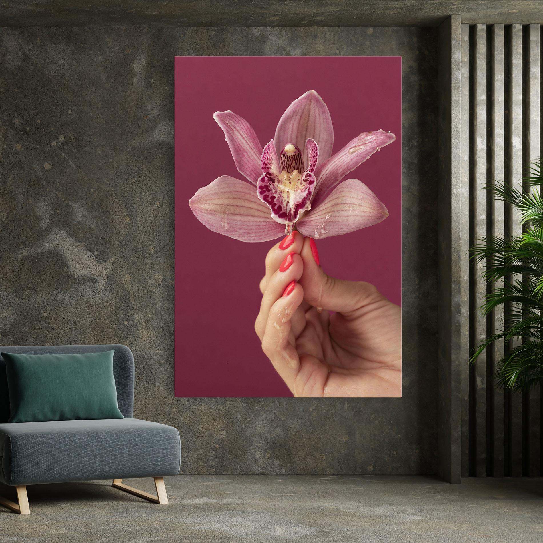 Tablou Canvas Orchid Holding mockup 7