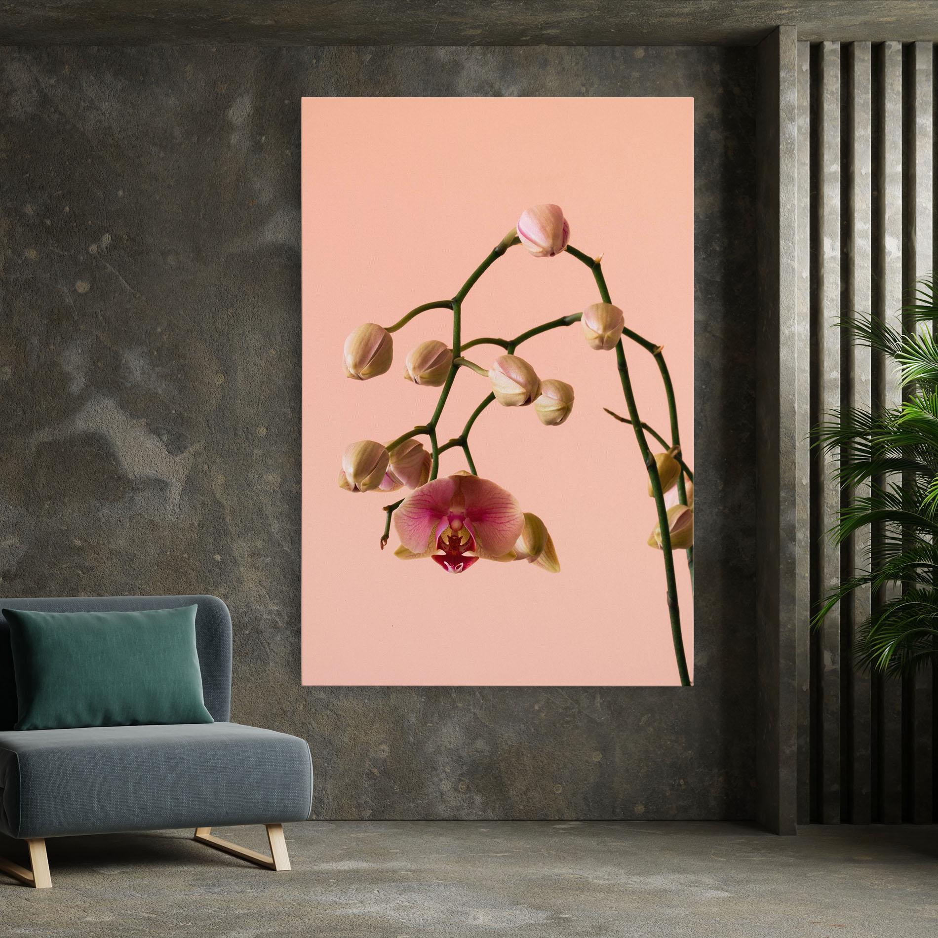 Tablou Canvas Orchids On Pink mockup 7