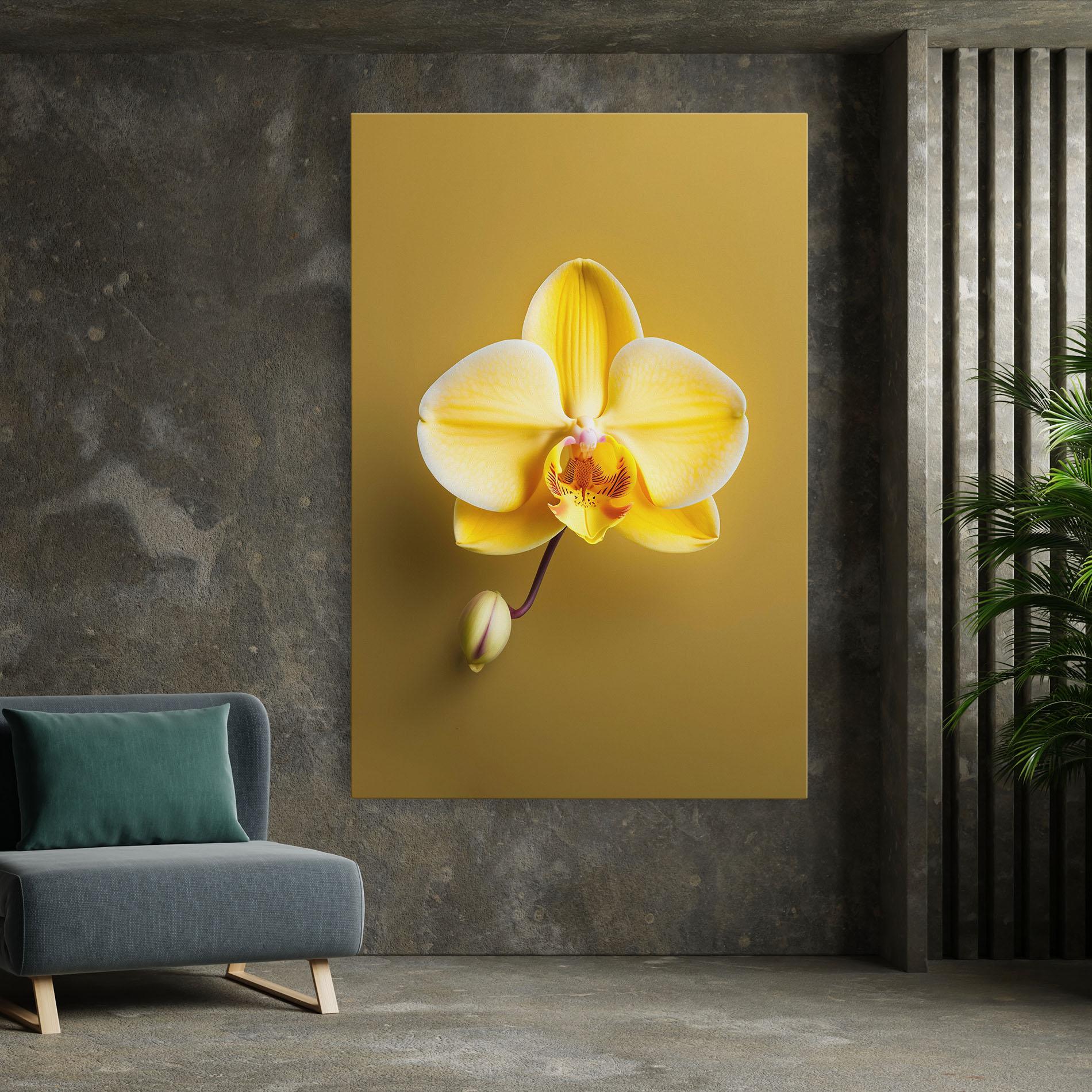 Tablou Canvas Pastel Yellow Orchid mockup 7