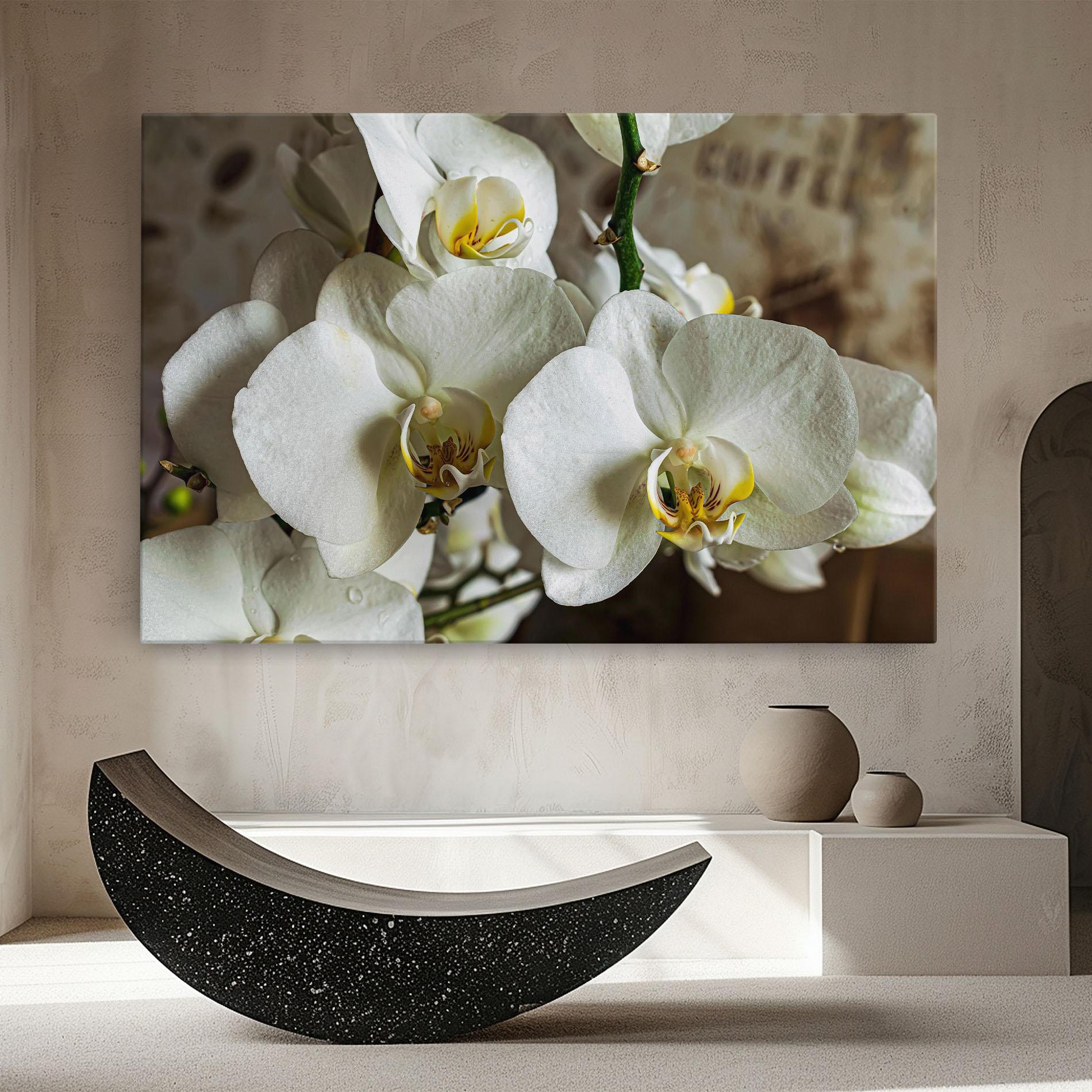 Tablou Canvas Beautiful White Orchids mockup 8