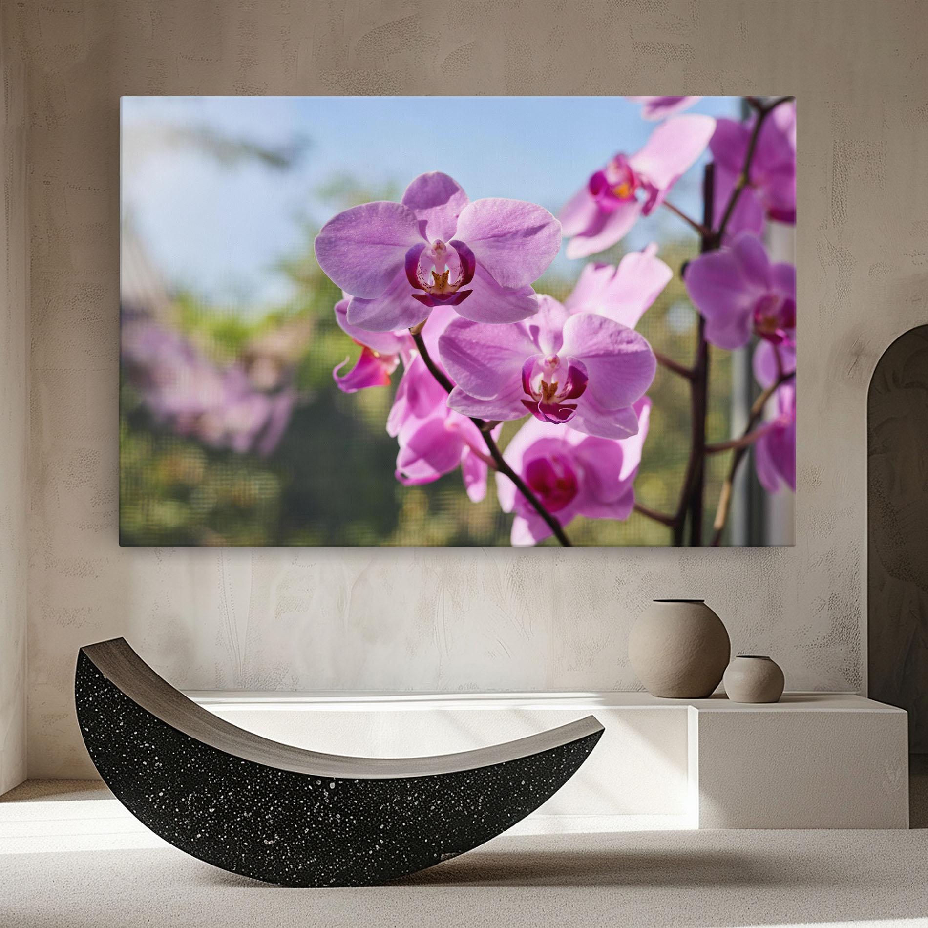 Tablou Canvas Orchids In The Garden mockup 8