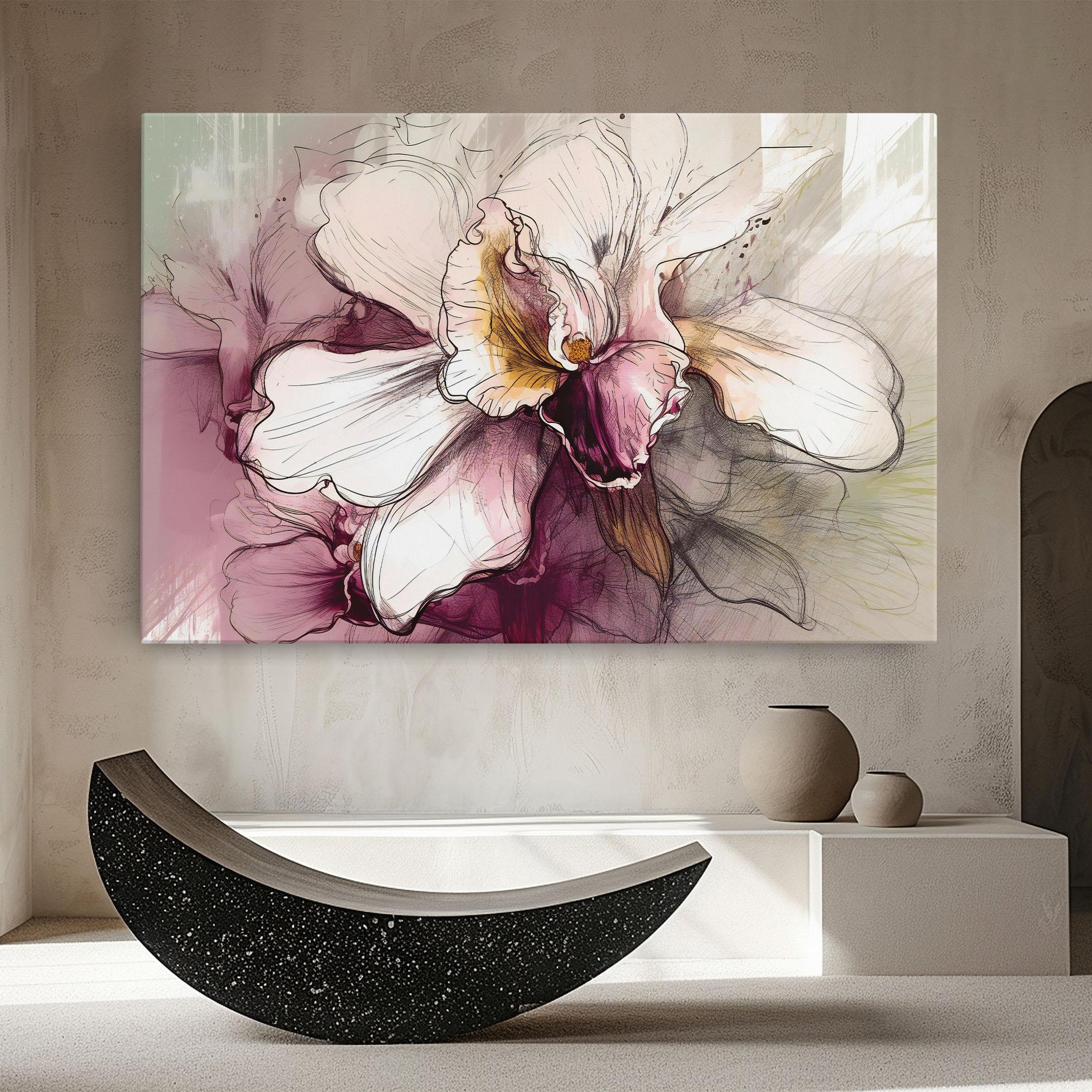 Tablou Canvas Painted Purple Orchid mockup 8