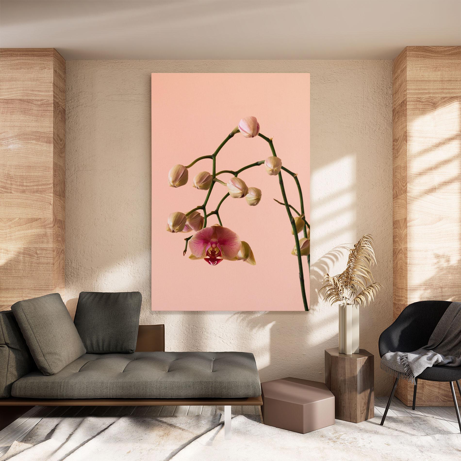 Tablou Canvas Orchids On Pink mockup 8