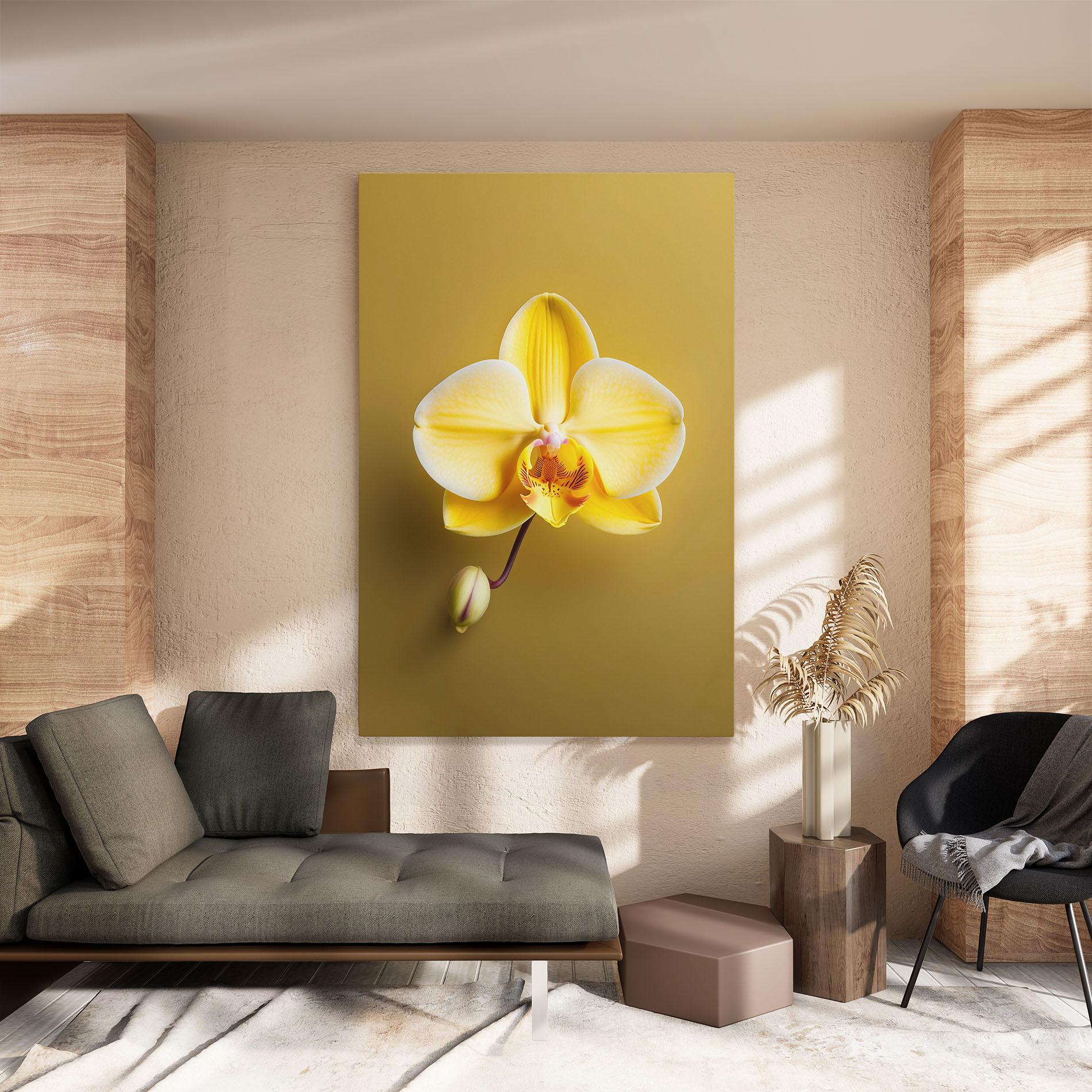 Tablou Canvas Pastel Yellow Orchid mockup 8