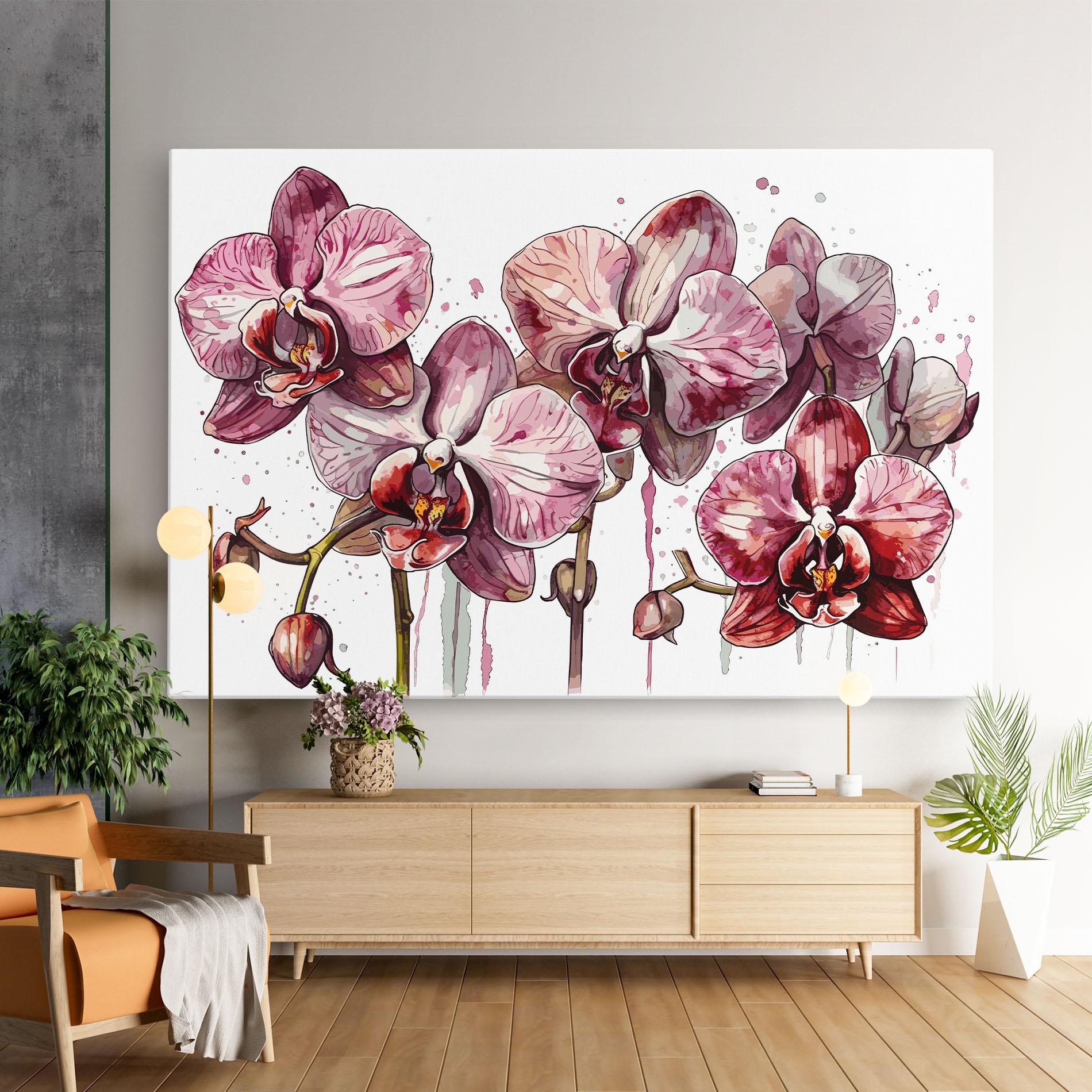 Tablou Canvas Orchid Art mockup 9