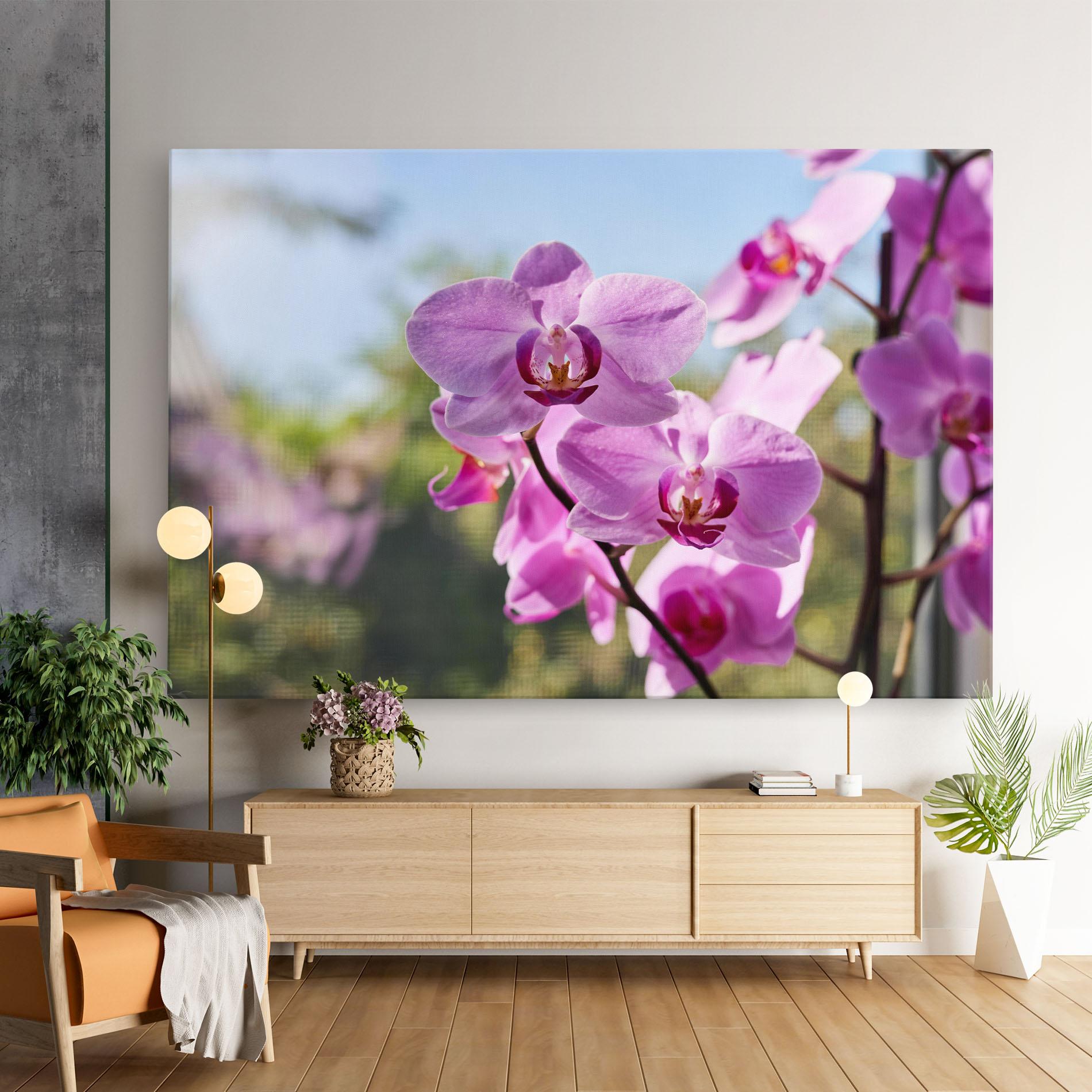 Tablou Canvas Orchids In The Garden mockup 9