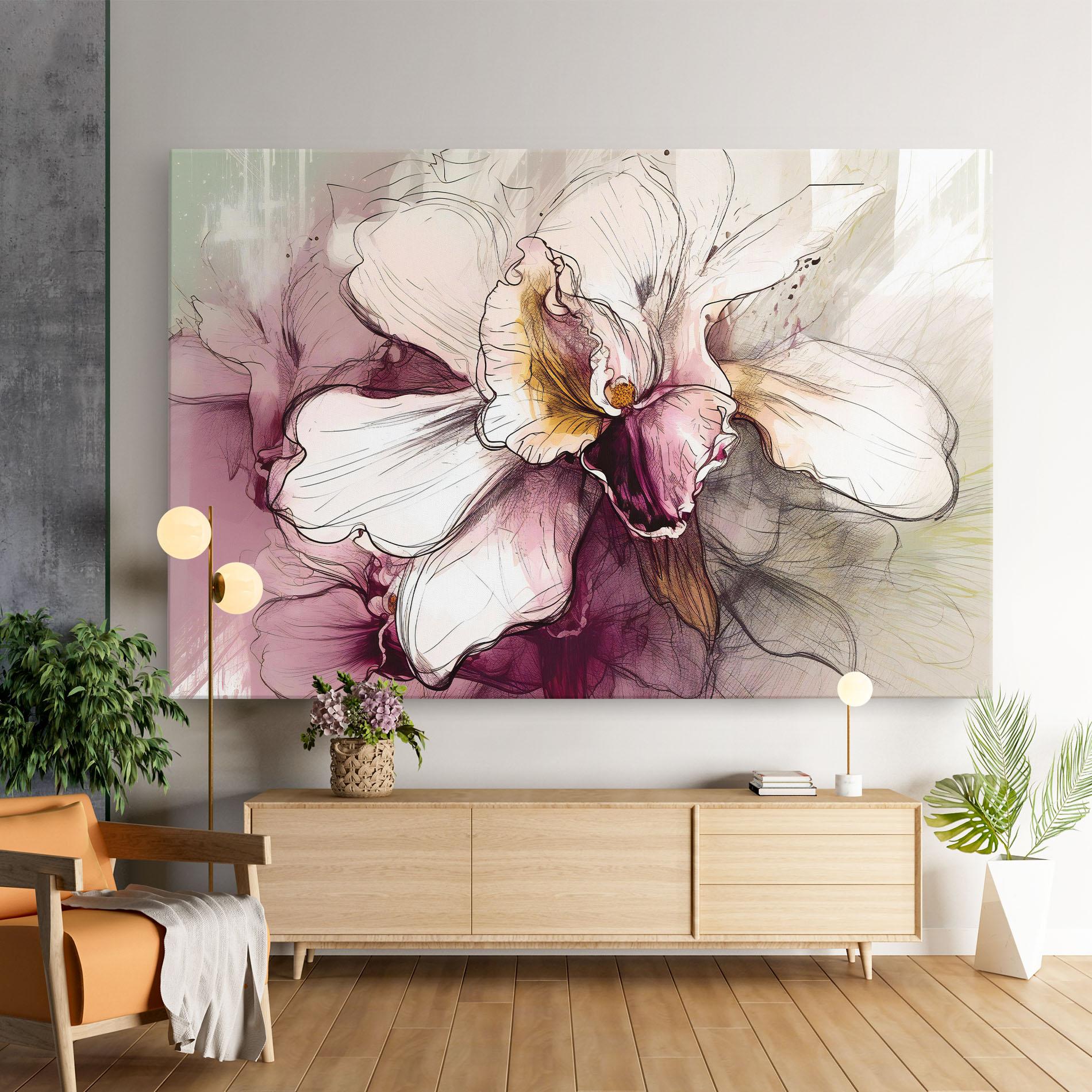 Tablou Canvas Painted Purple Orchid mockup 9