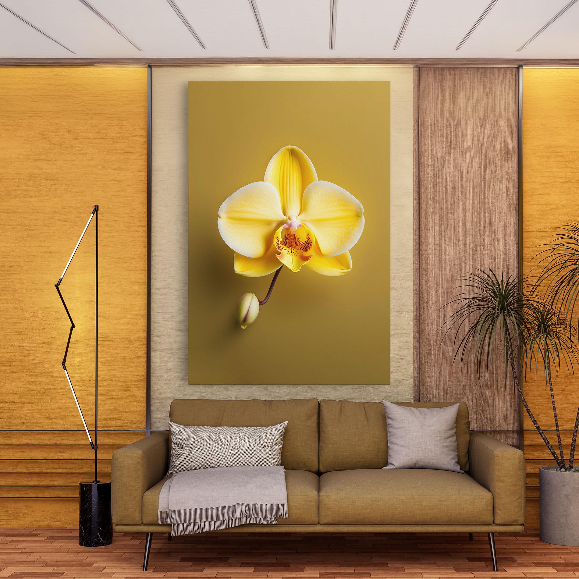 Tablou Canvas Pastel Yellow Orchid mockup 9