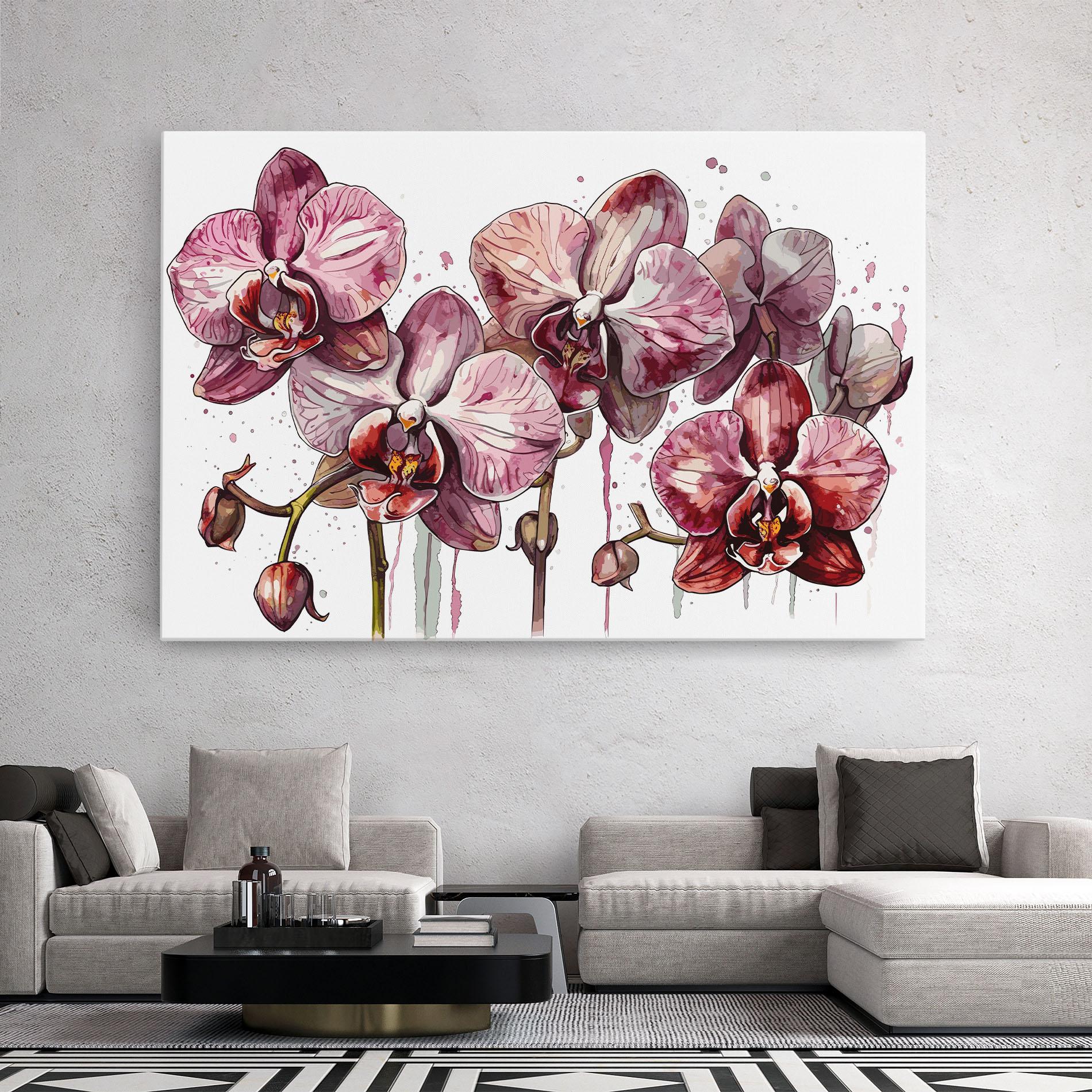 Tablou Canvas Orchid Art mockup 2