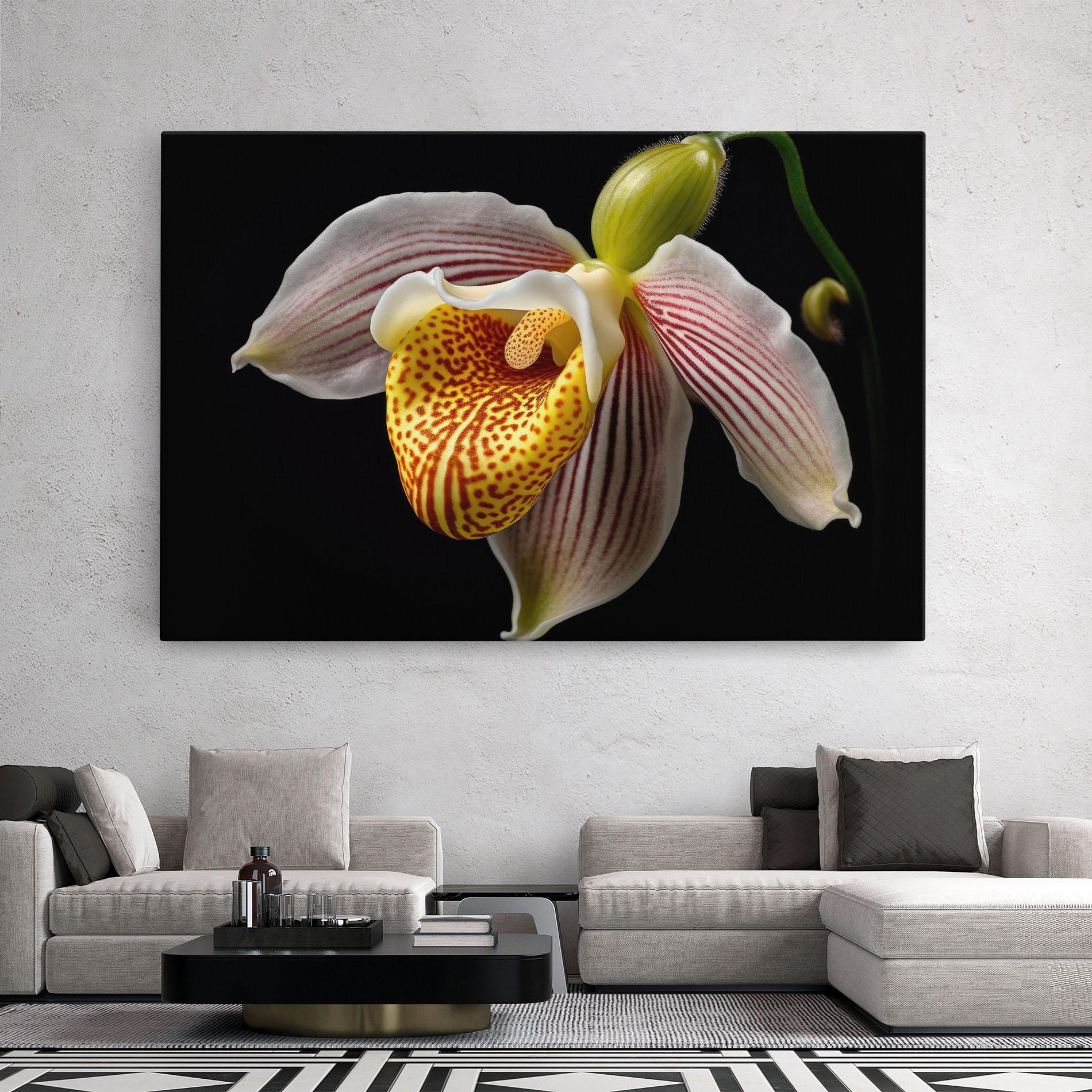 Tablou Canvas Orchid On Black mockup 2