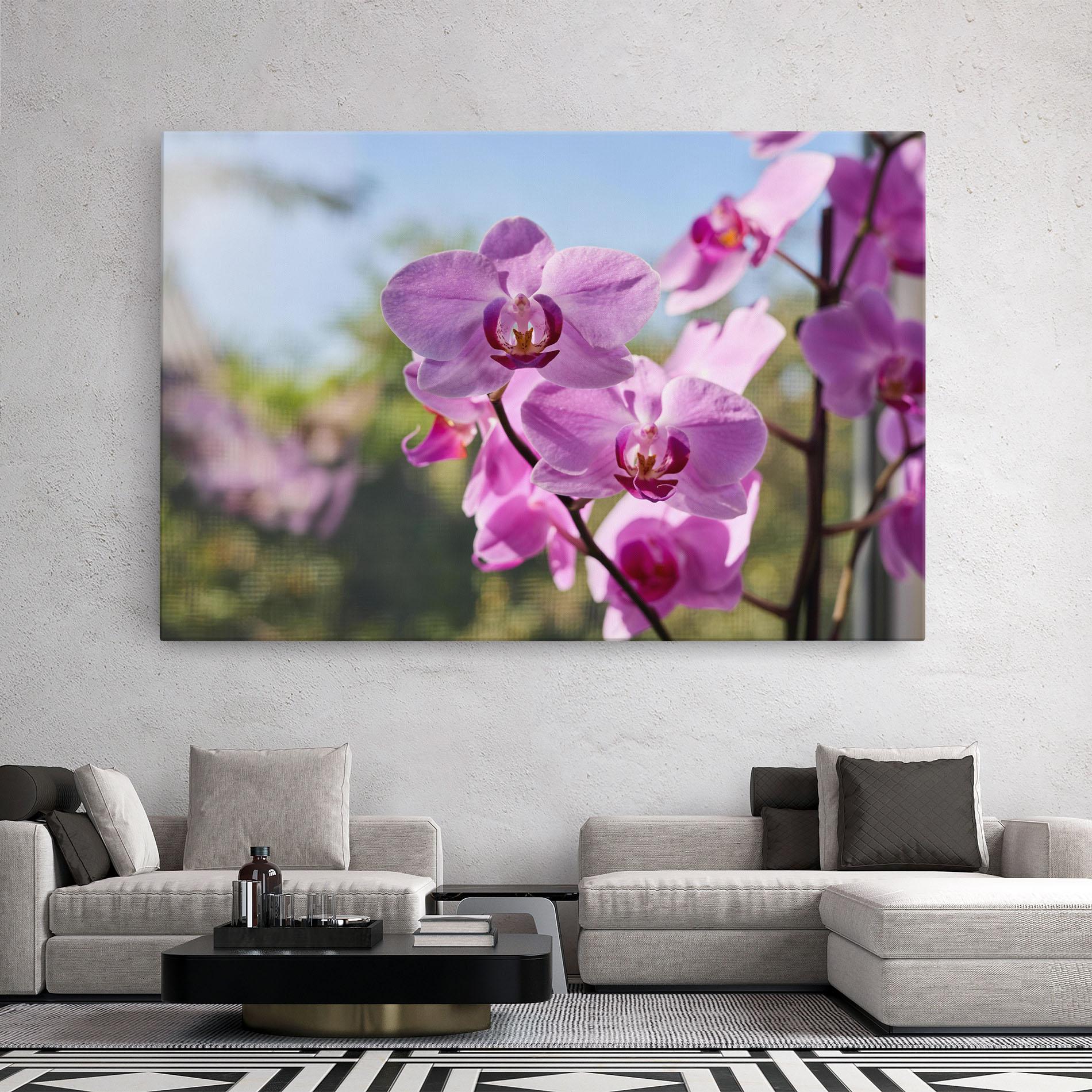 Tablou Canvas Orchids In The Garden mockup 2