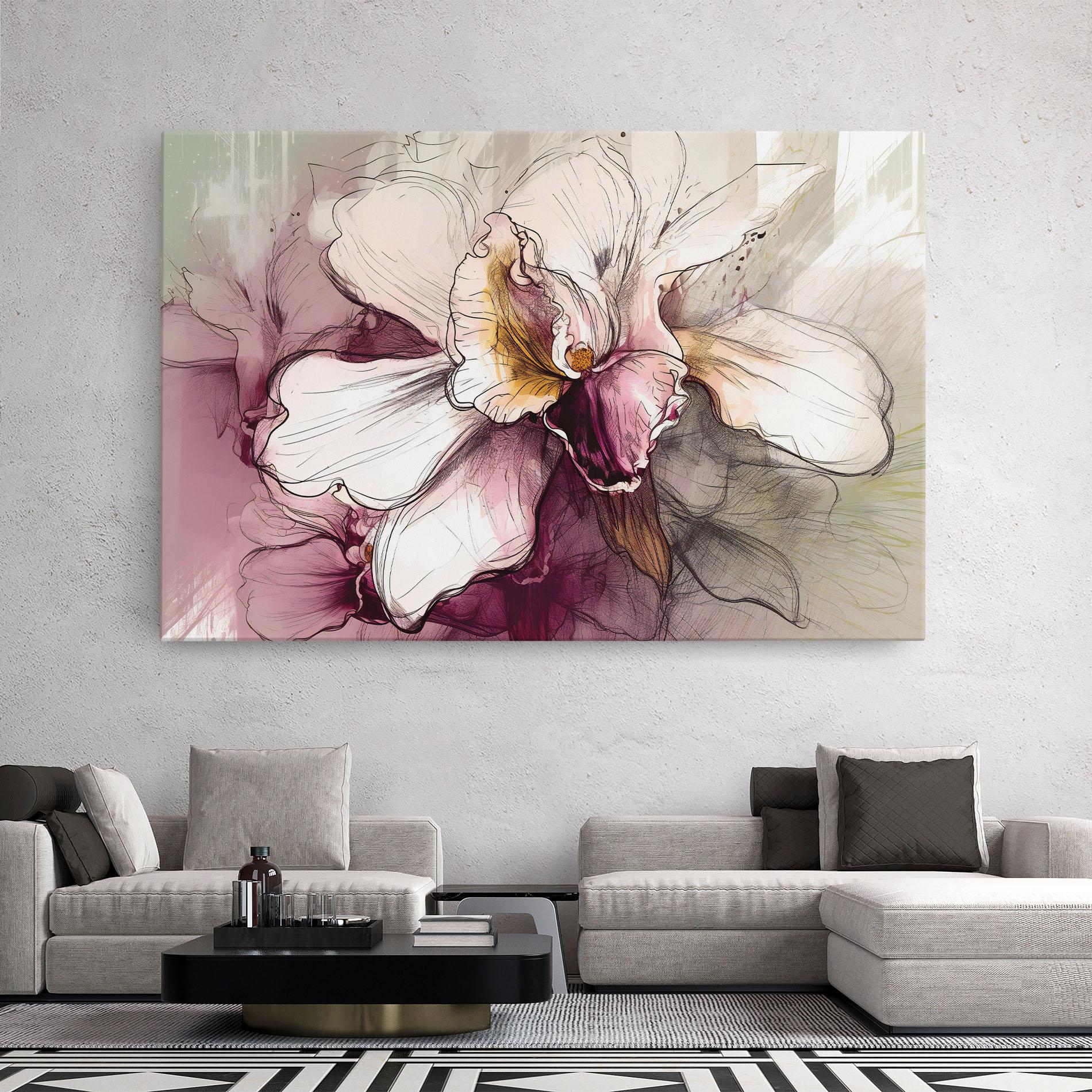Tablou Canvas Painted Purple Orchid mockup 2