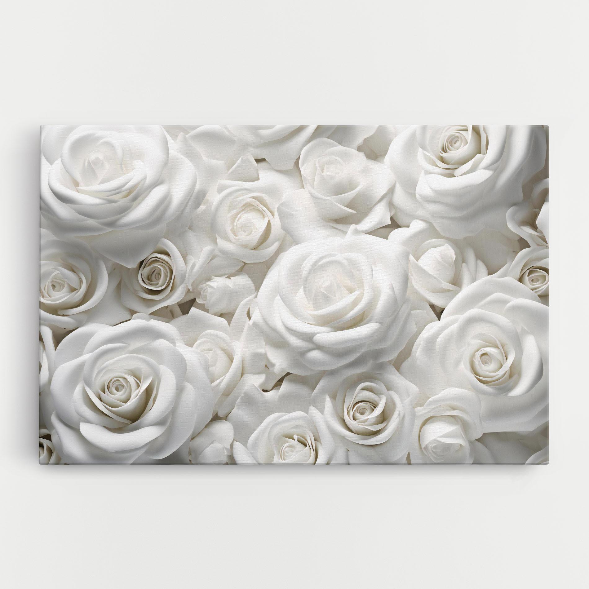 Tablou Canvas 3d White Roses mockup 0