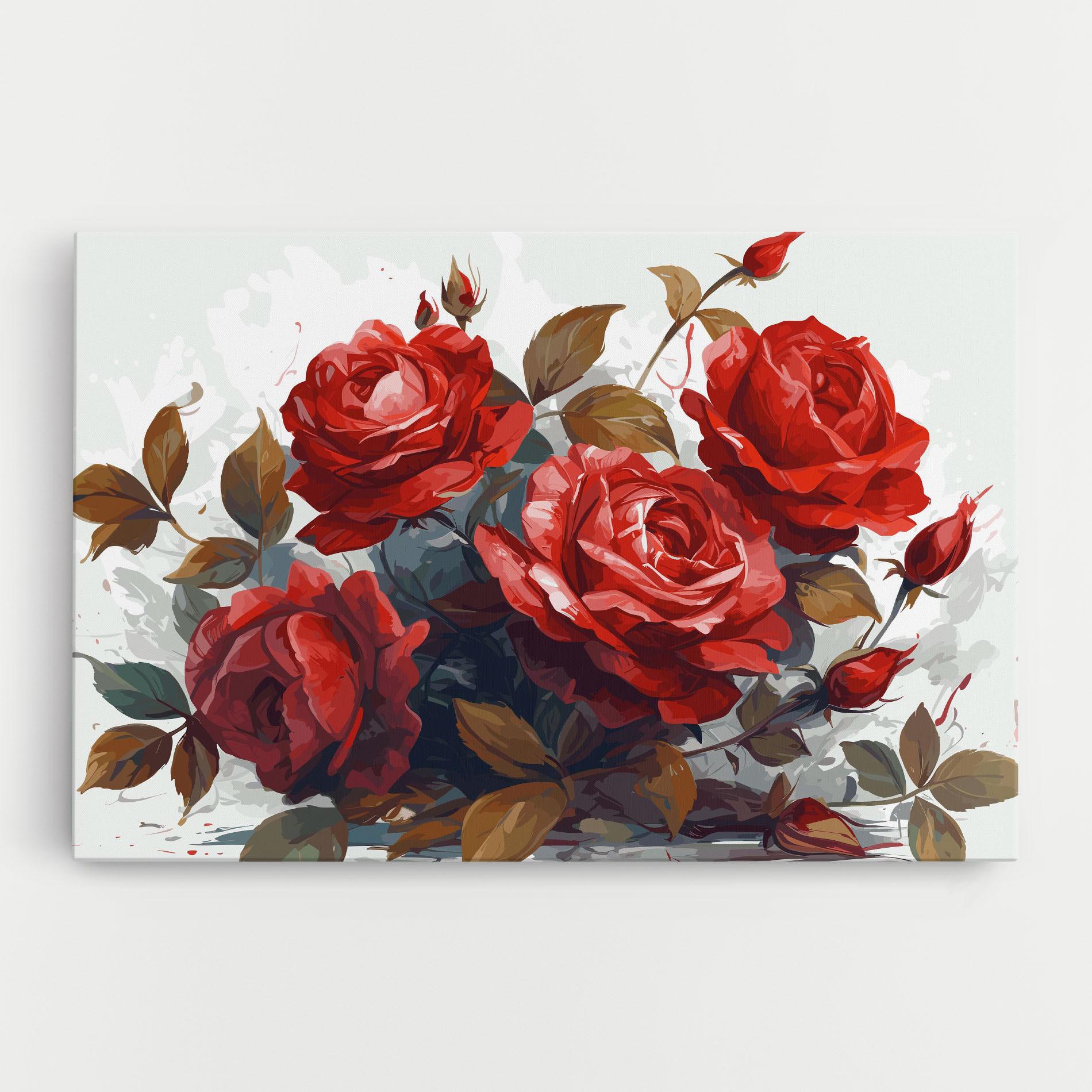 Tablou Canvas Beautiful Red Roses mockup 0