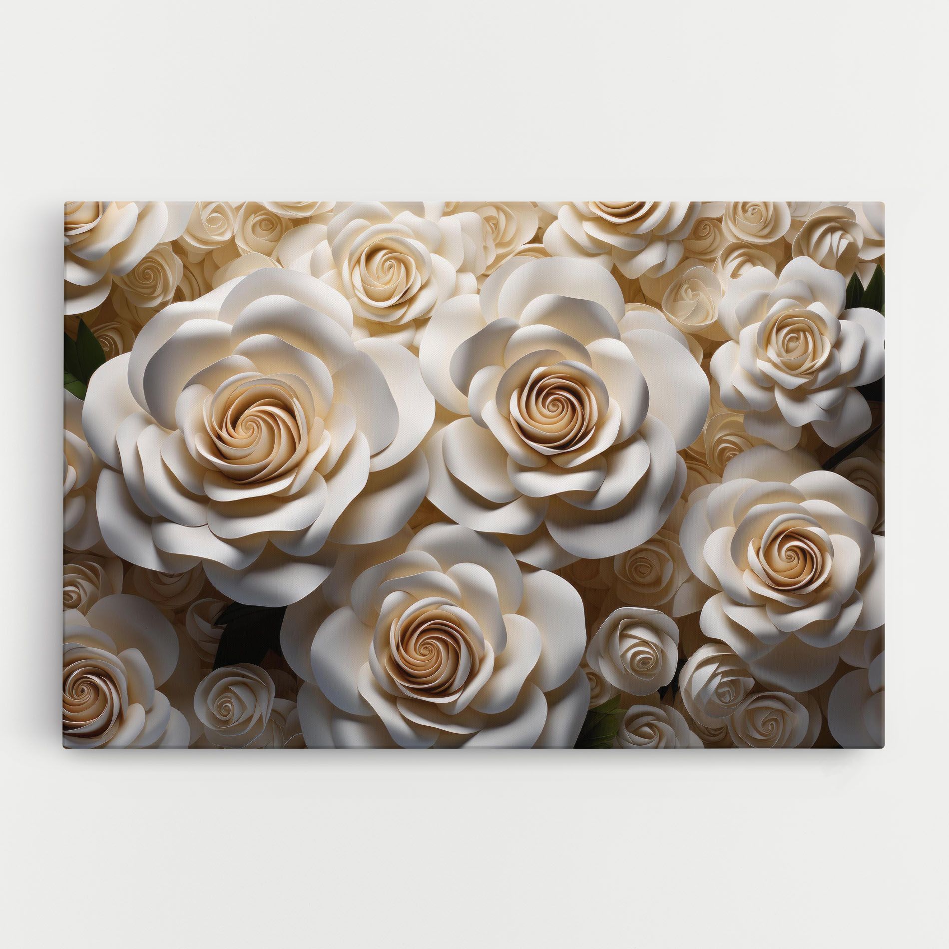 Cream Roses Wall mockup 0