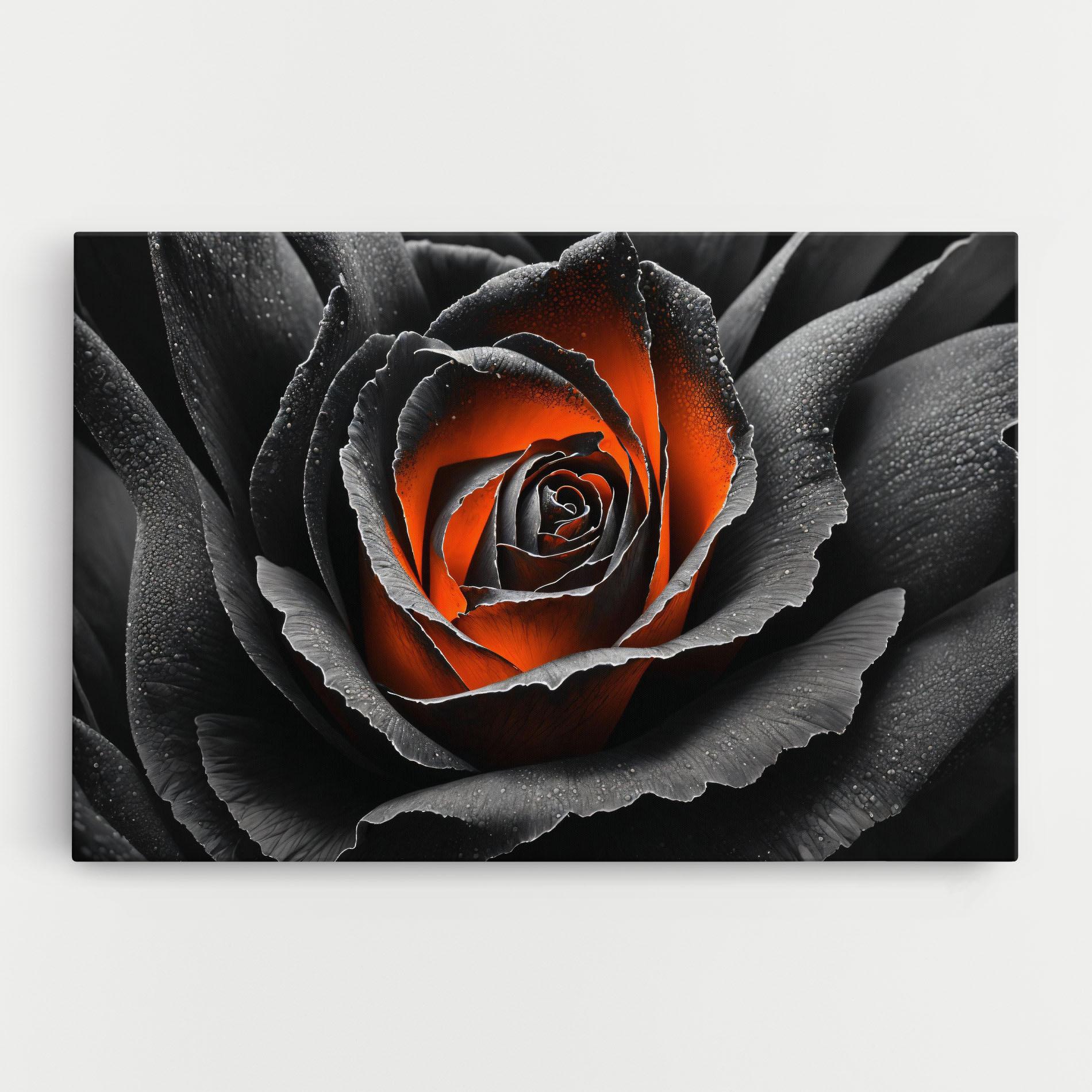 Tablou Canvas Grey Orange Rose mockup 0