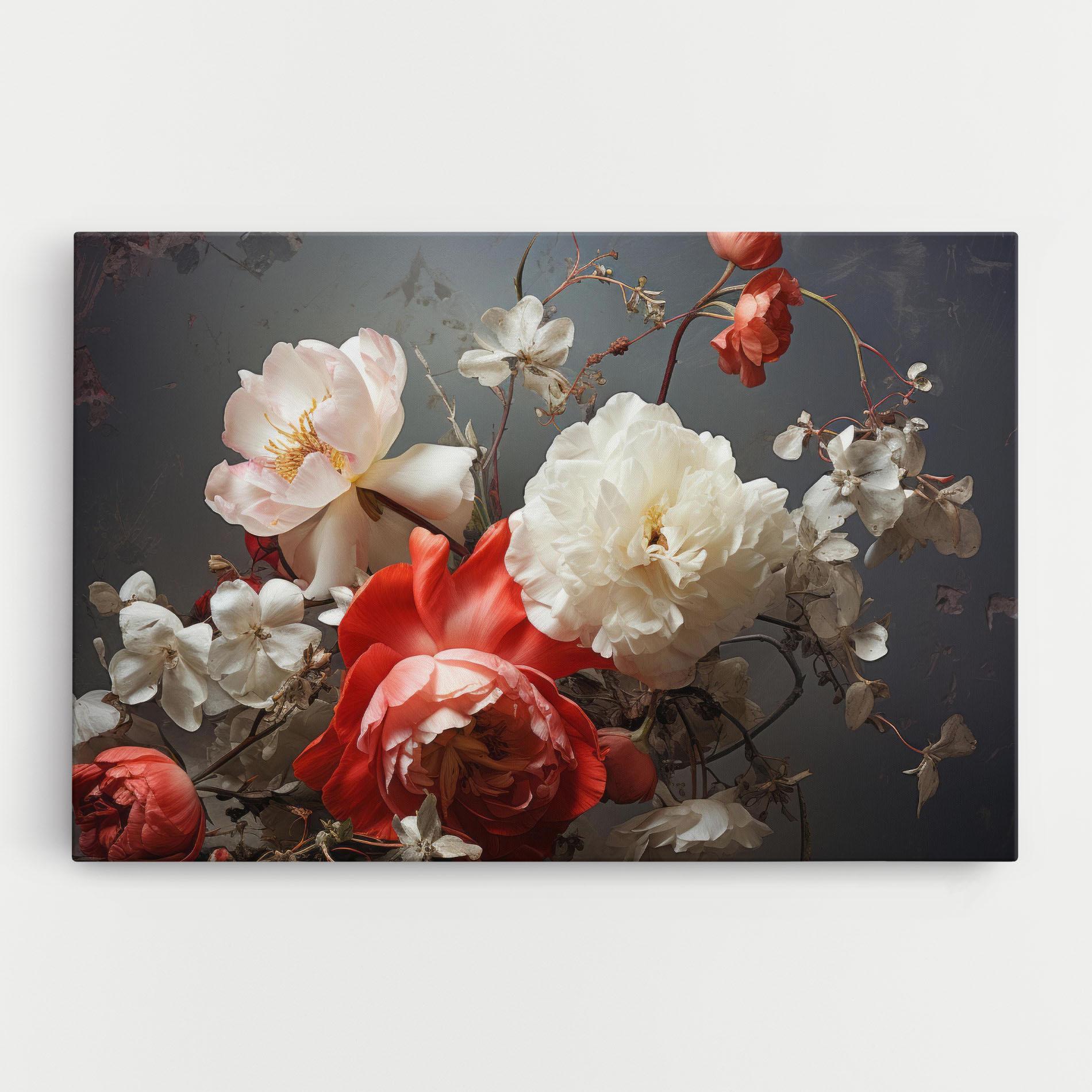 Tablou Canvas White Red Roses mockup 0