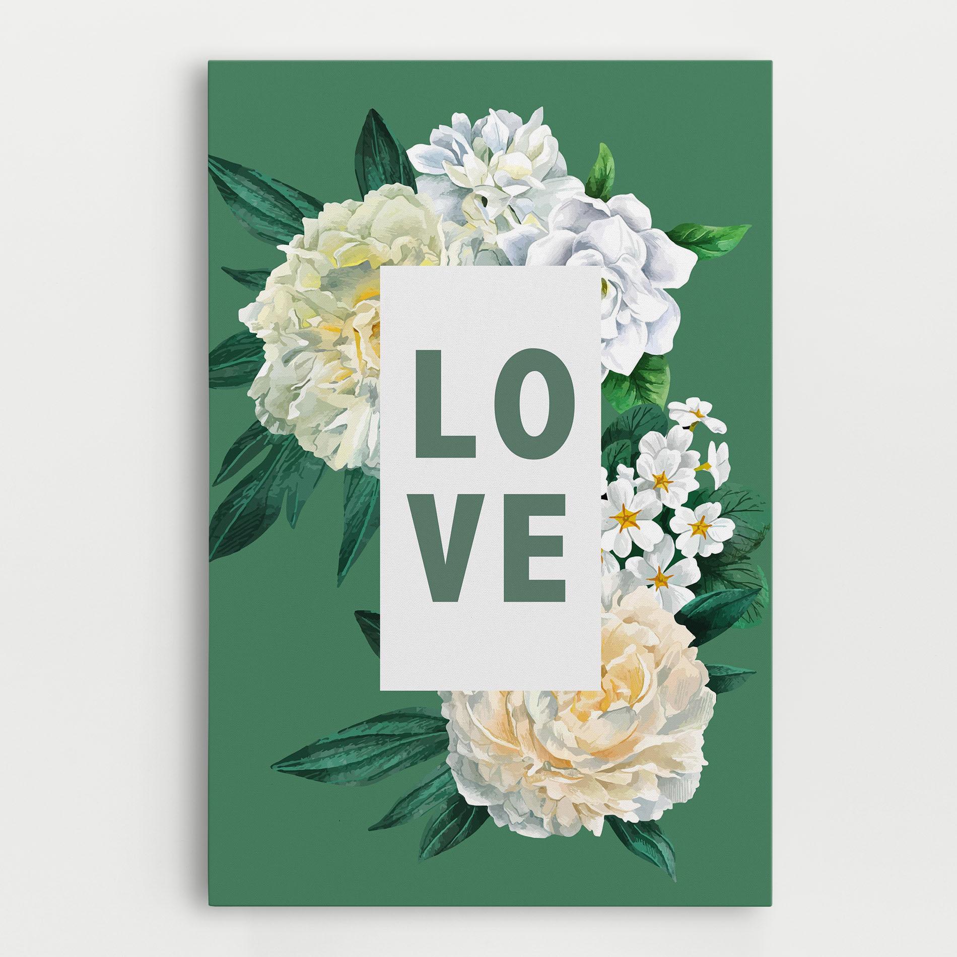 Tablou Canvas Love Green Rose mockup 0