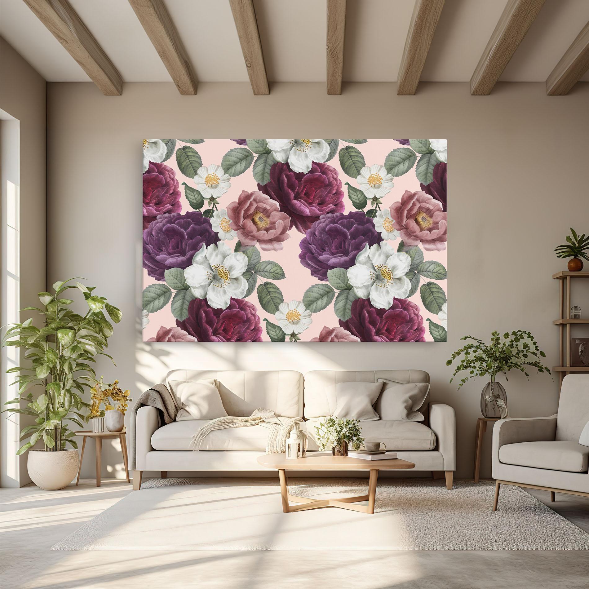 Tablou Canvas Amestec Flori mockup 6