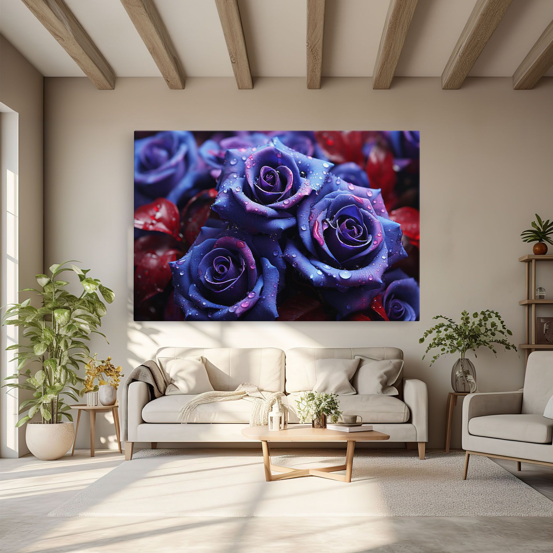 Blue Purple Rose mockup 6