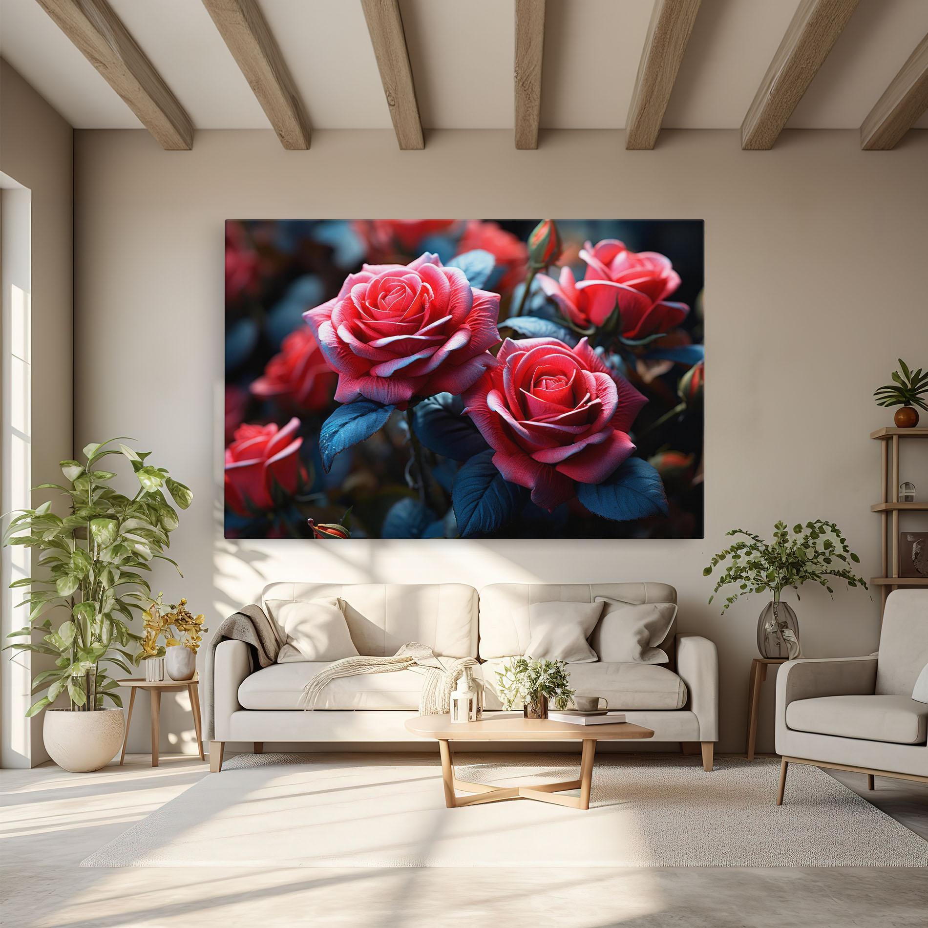 Tablou Canvas Dark Pink Rose mockup 6