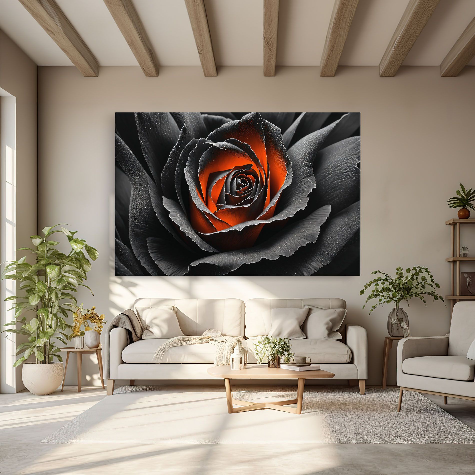 Grey Orange Rose mockup 6
