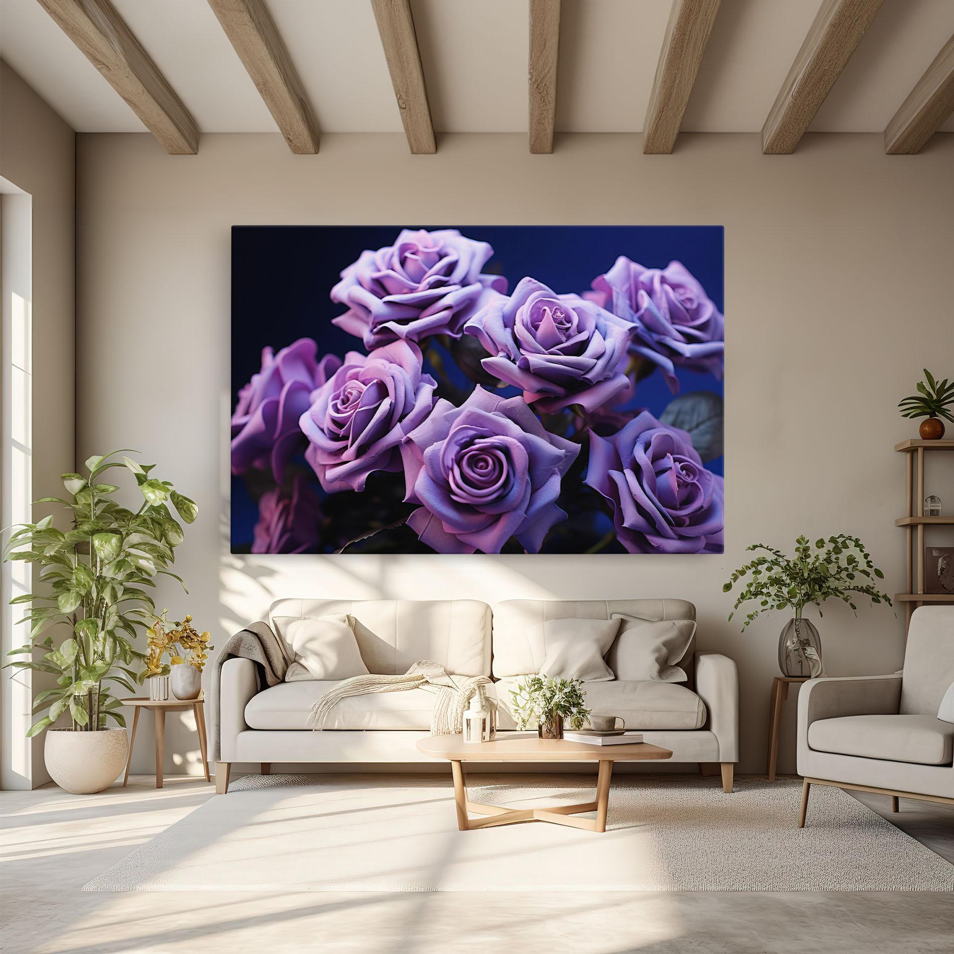 Tablou Canvas Pastel Purple Rose mockup 6
