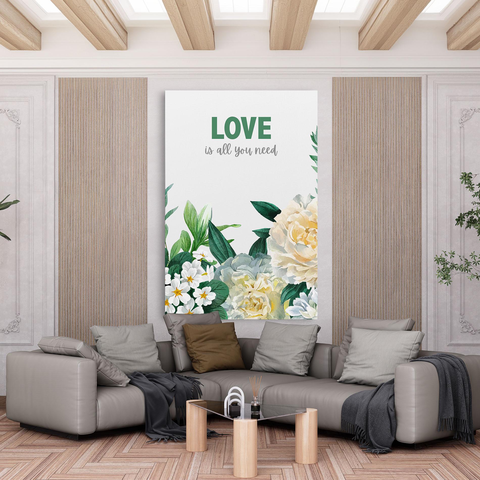 Tablou Canvas Green Rose Love mockup 6