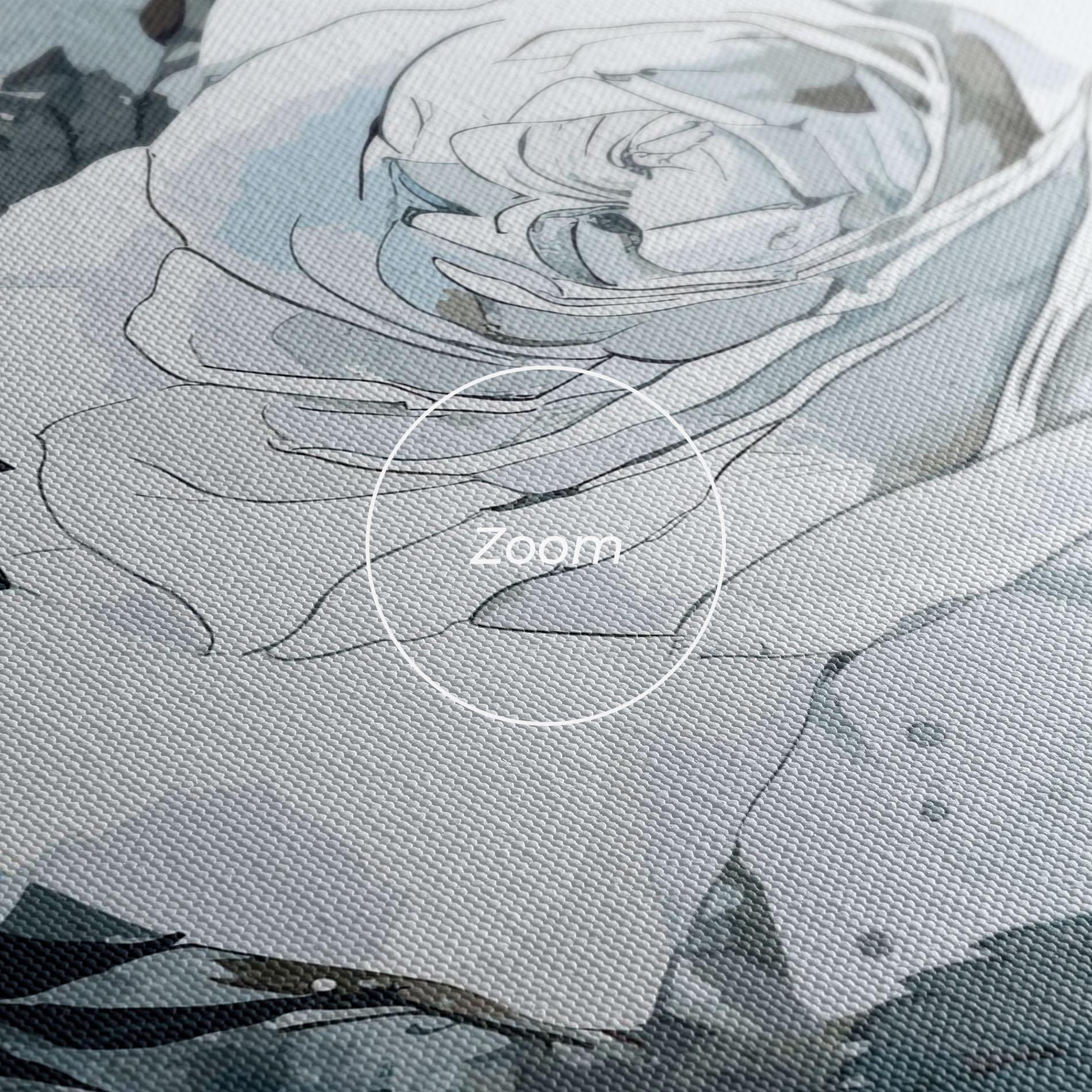 Tablou Canvas Blue White Rose mockup 3