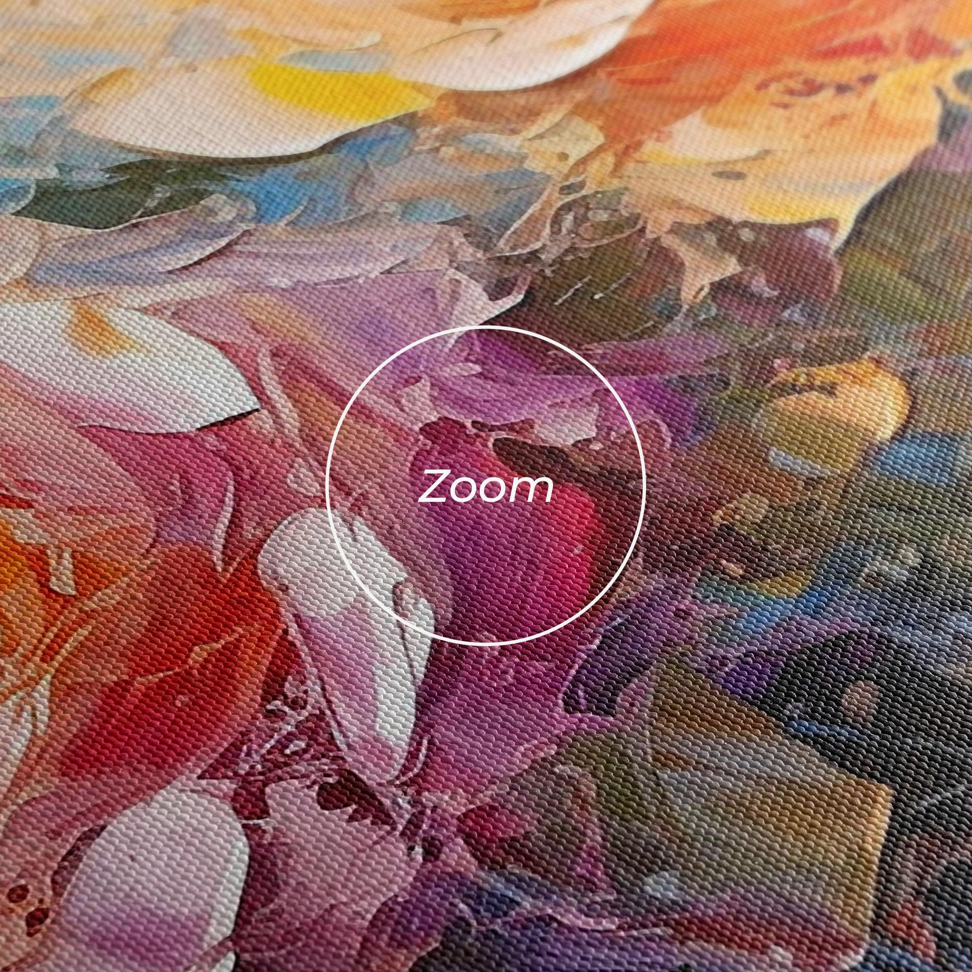 Tablou Canvas Light Orange Rose Painting mockup 3